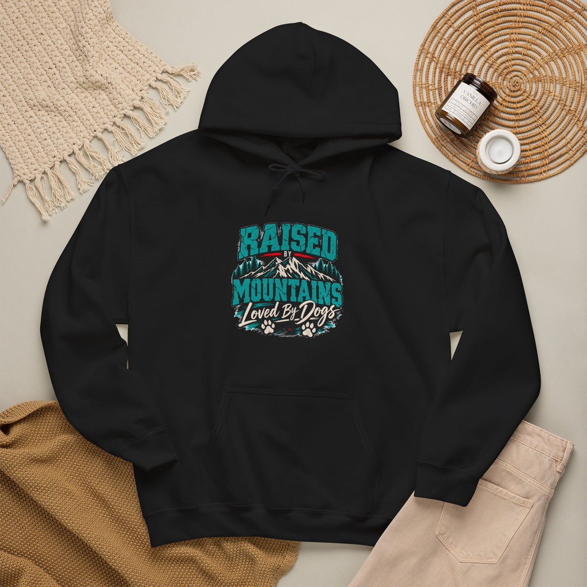 Raised by Mountains Hoodie — Soft Fleece