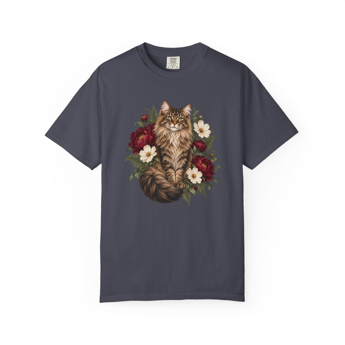 Maine Coon Cat T-Shirt — The Peony Guardian