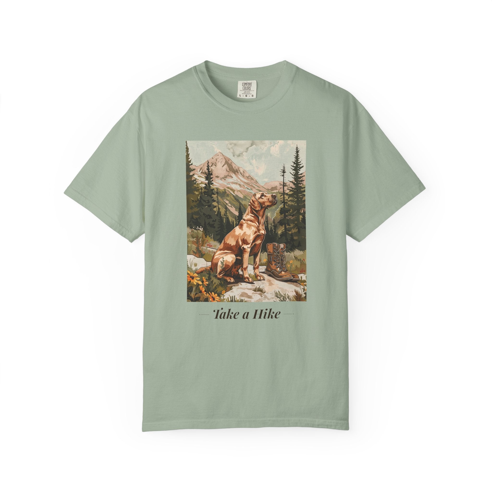 Take a Hike outdoor dog tee alternate color