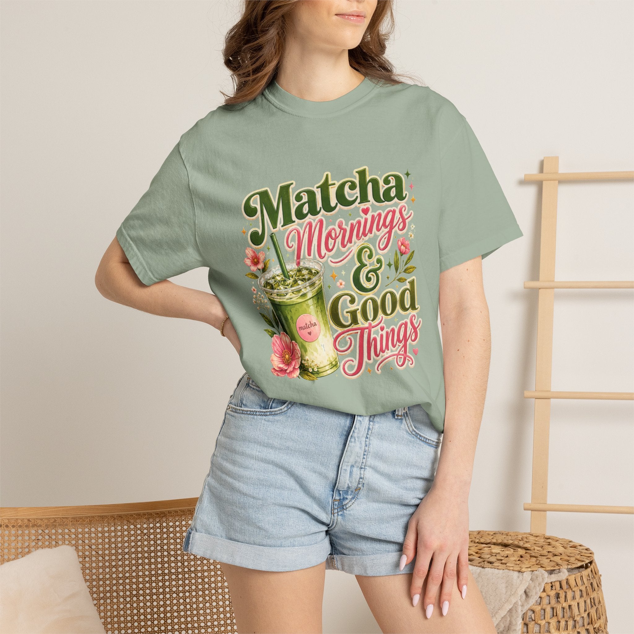 Matcha Mornings & Good Things - Retro Latte Tee