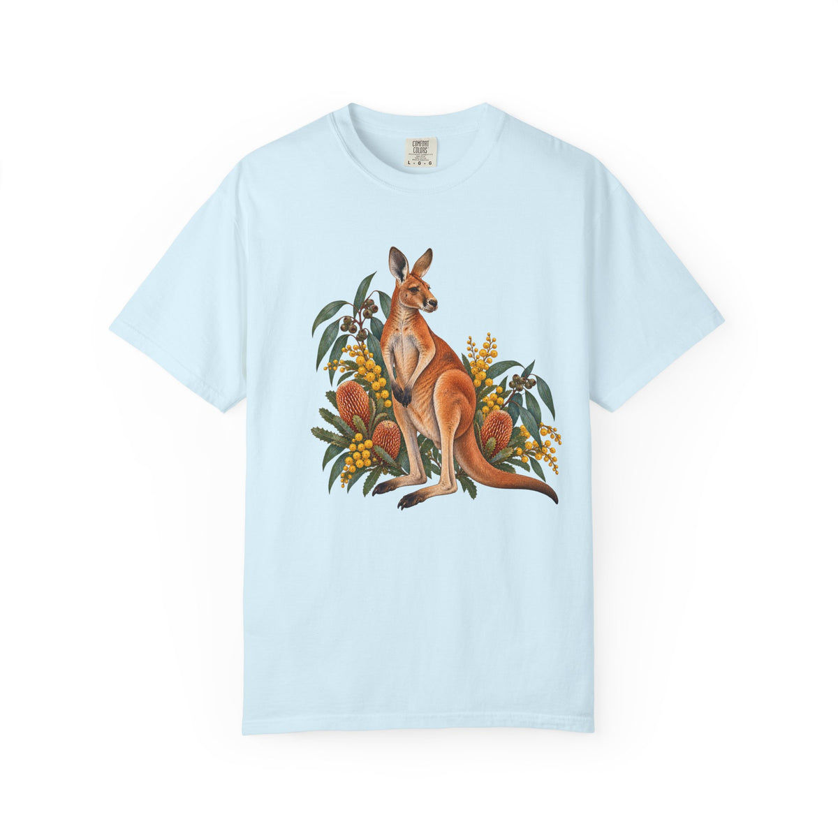 Kangaroo, Wattle & Banksia T-Shirt — Garment-Dyed Cotton