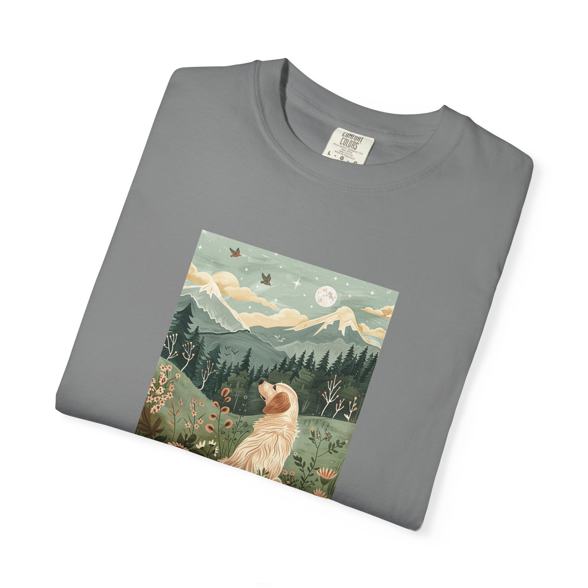 Best Dog Dad - Folk Art Golden Retriever