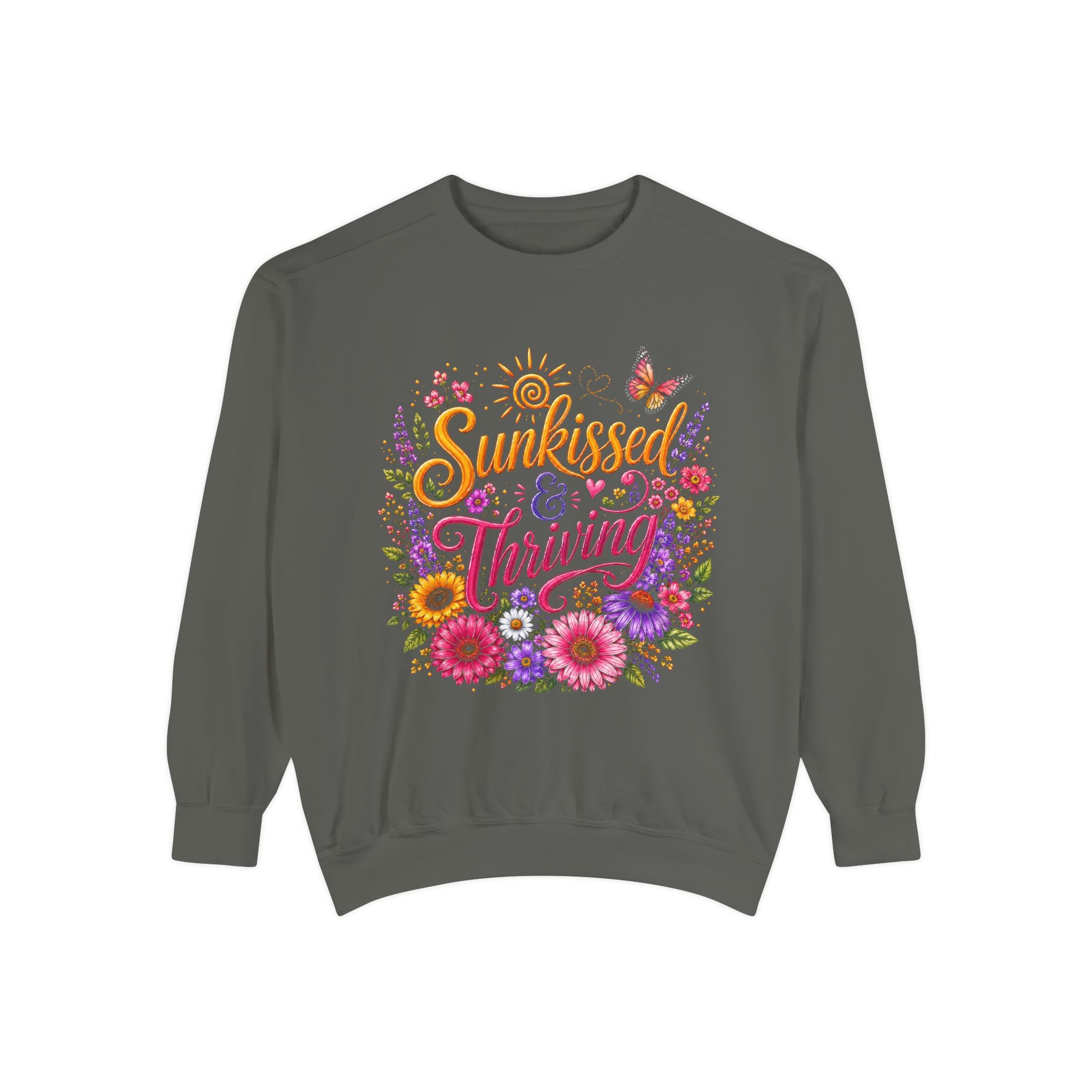 Sunkissed & Thriving Retro Floral Summer Sweatshirt
