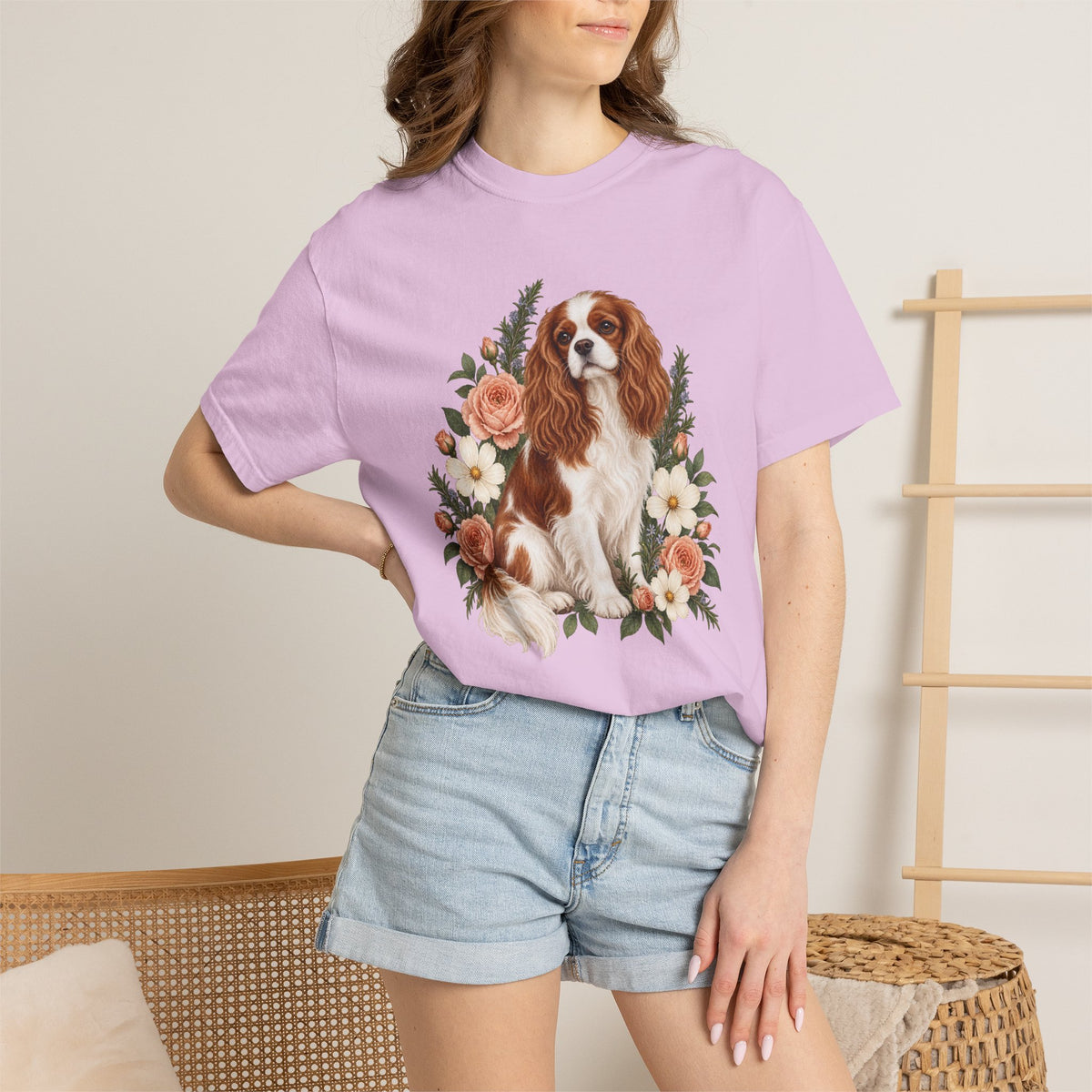 Cavalier King Charles Spaniel T-Shirt — Royal in Bloom