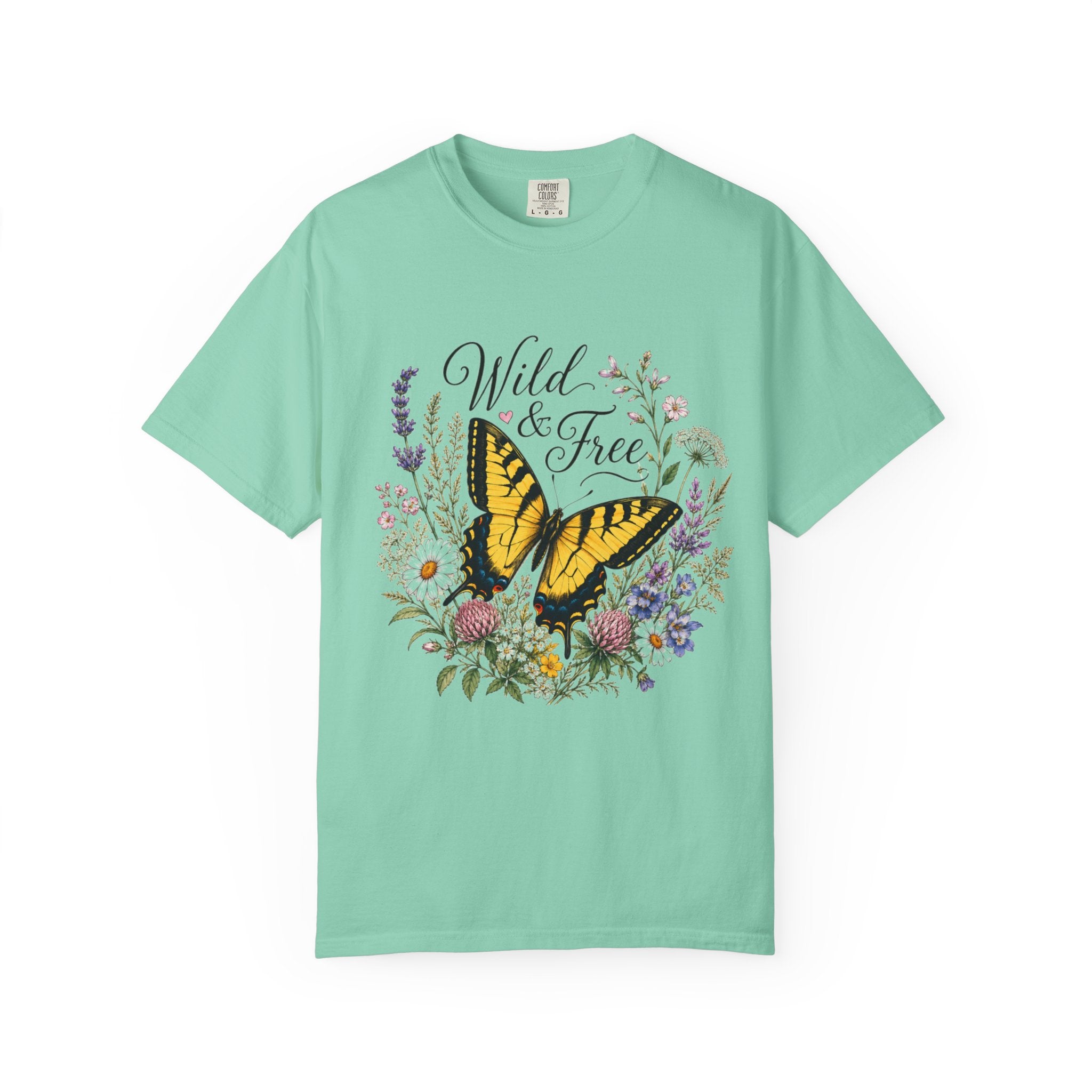Wild & Free - Butterfly Wildflower Tee