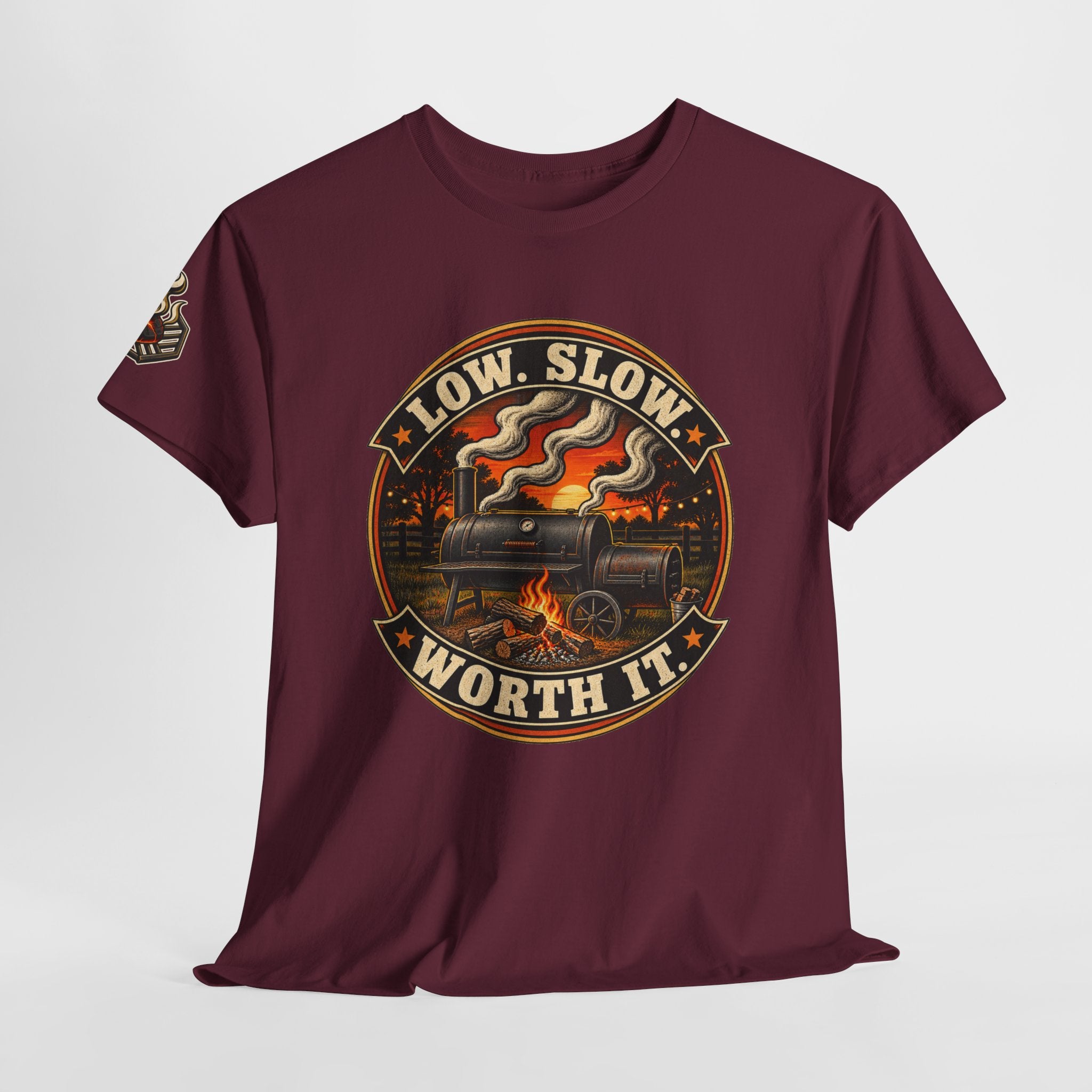Low. Slow. Work It. BBQ Smoker T-Shirt