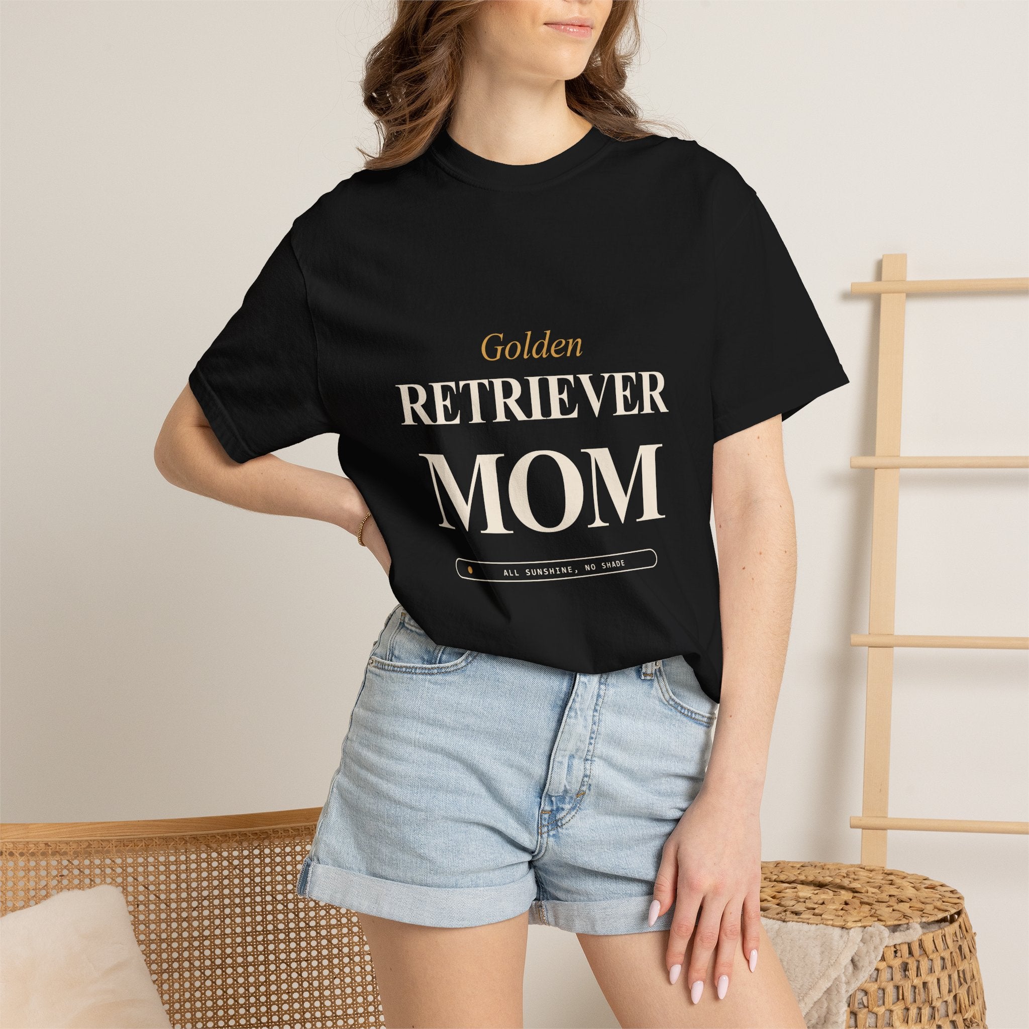 All Sunshine No Shade - Golden Retriever Mom (Dark Tee)