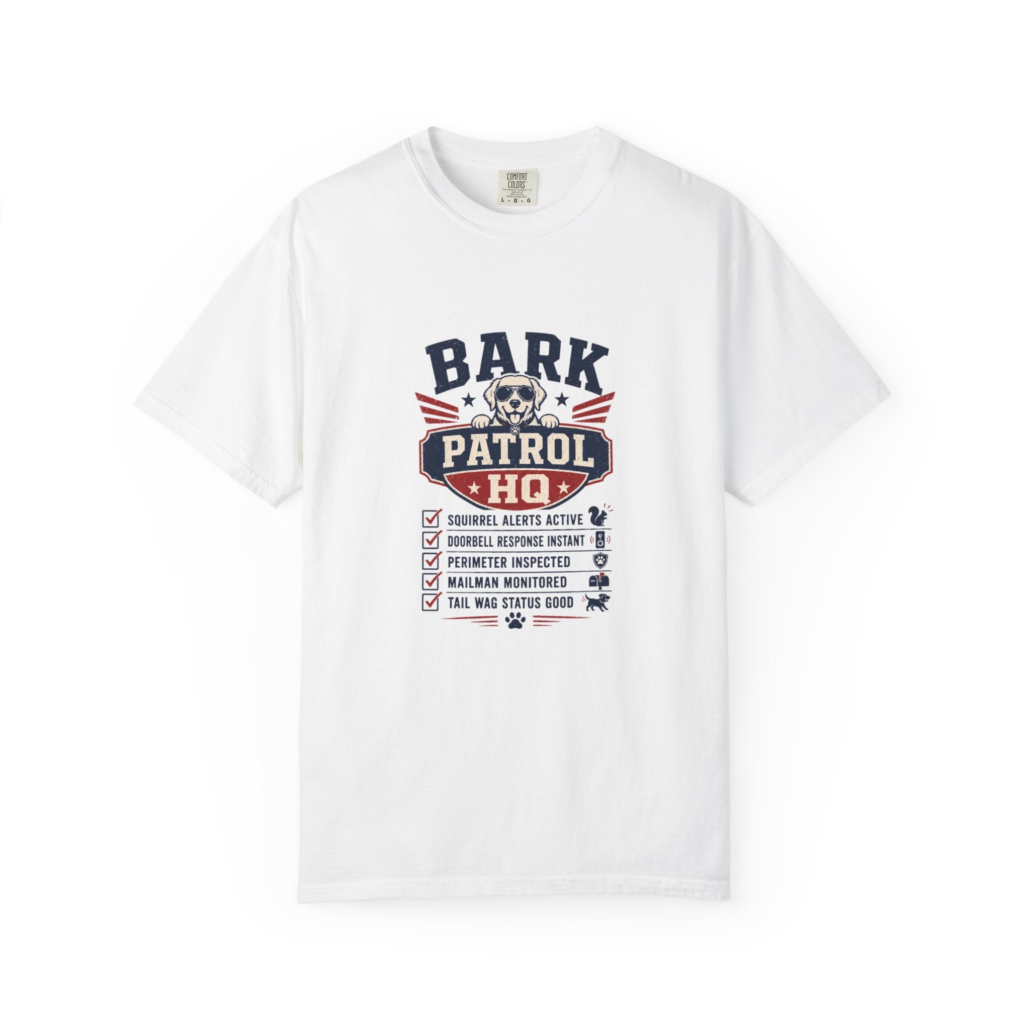 Bark Patrol HQ dog dad tee lifestyle mockup