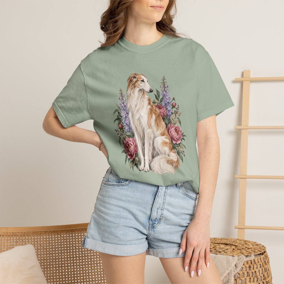 Borzoi T-Shirt — Poetry in Bloom