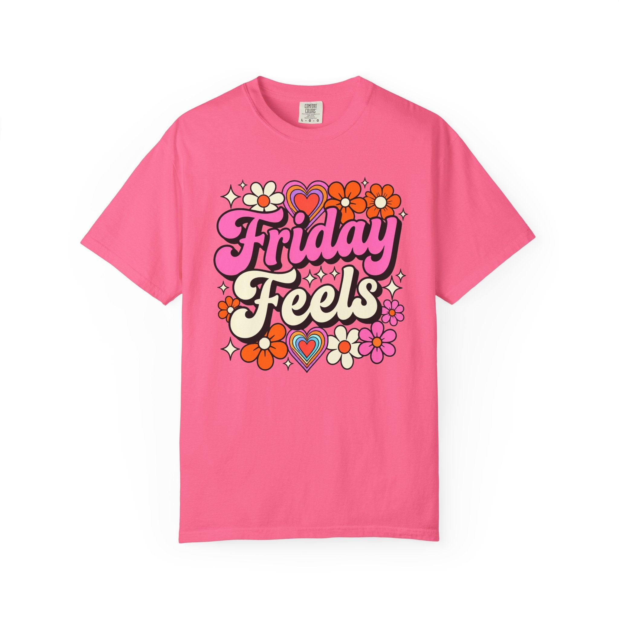 Friday Feels - Retro Groovy Floral Tee