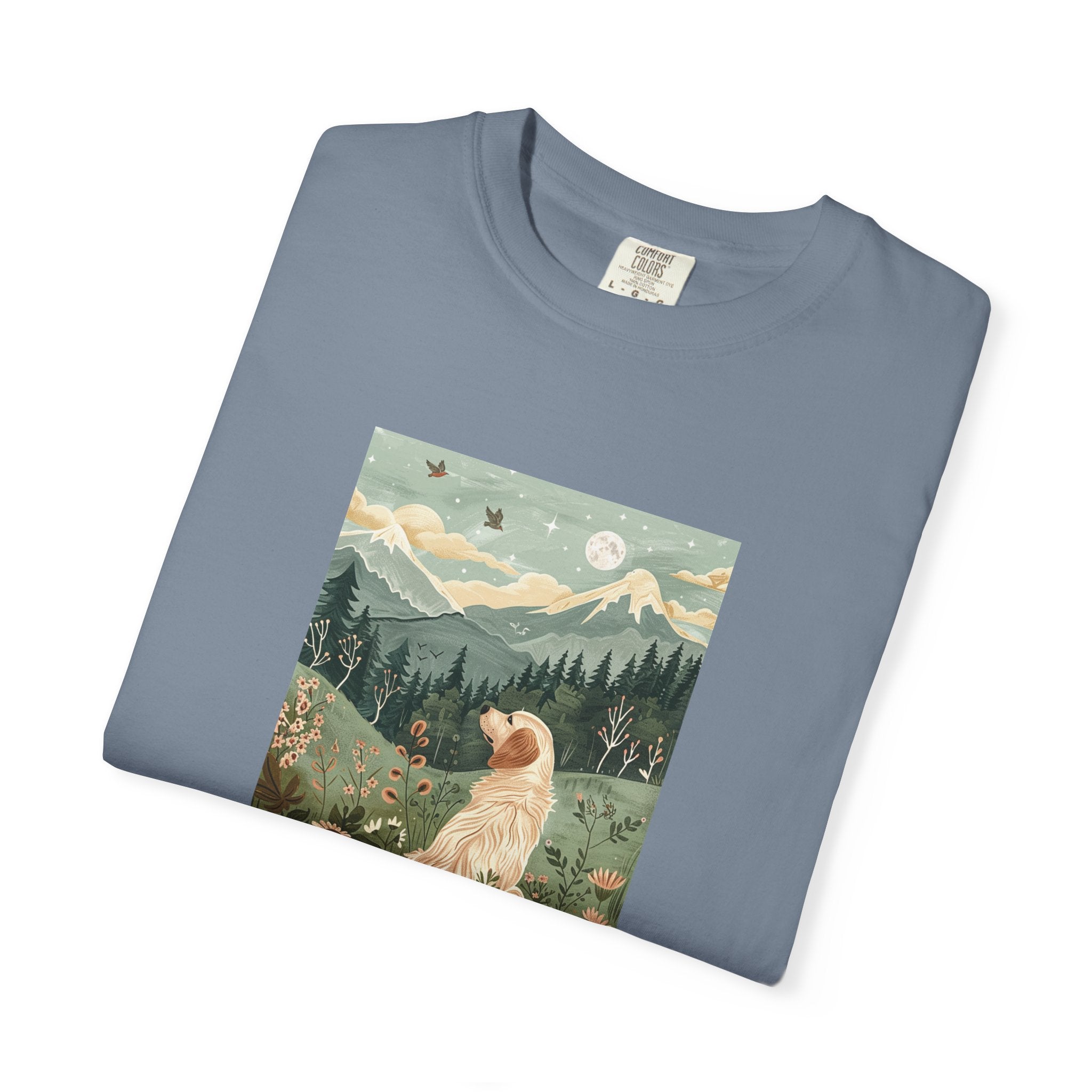 Best Dog Dad - Folk Art Golden Retriever