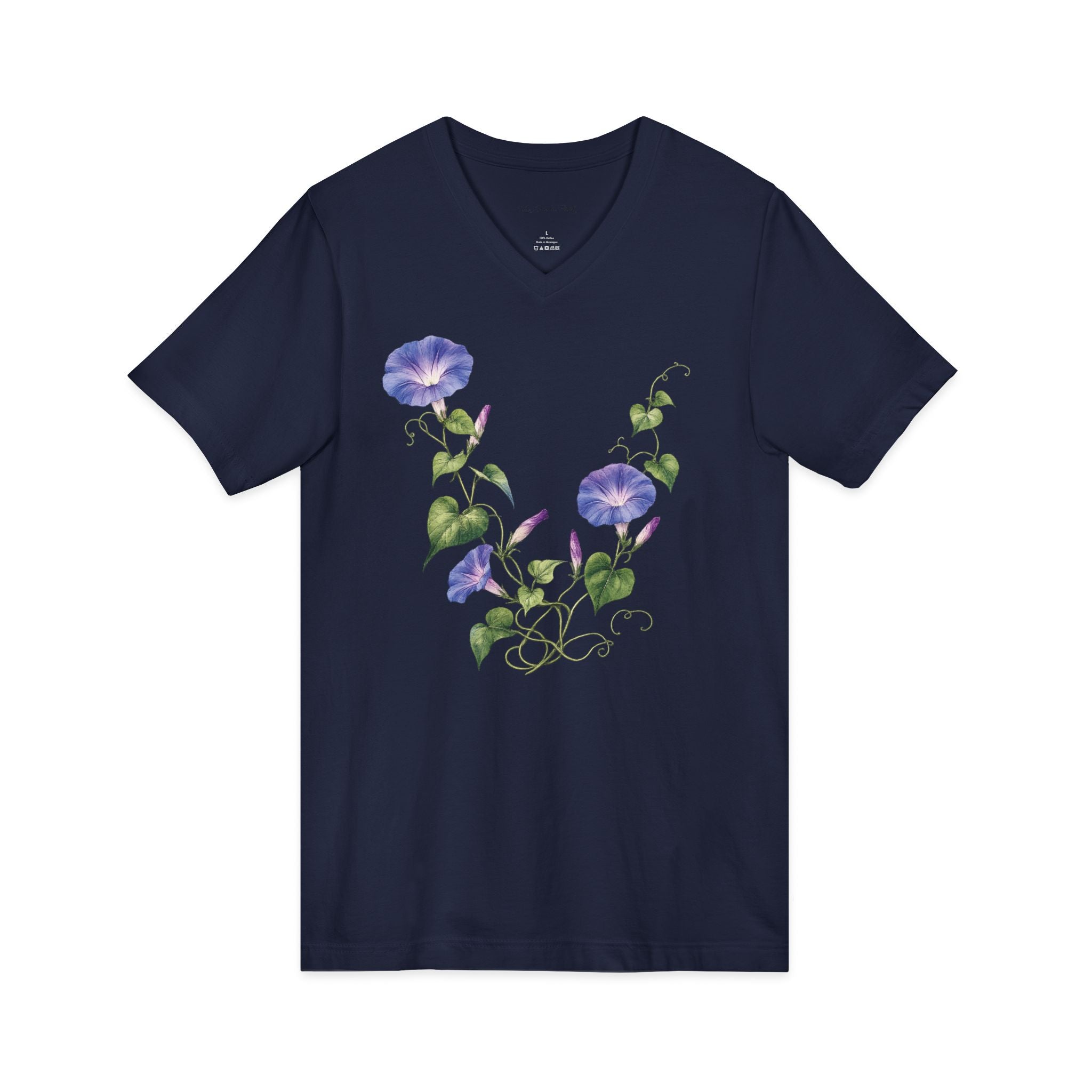 Morning Glory Vine — V-Neck Tee
