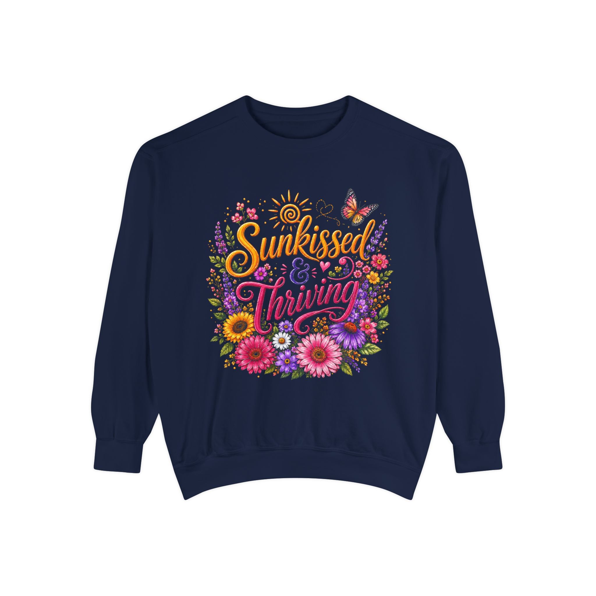 Sunkissed & Thriving Retro Floral Summer Sweatshirt