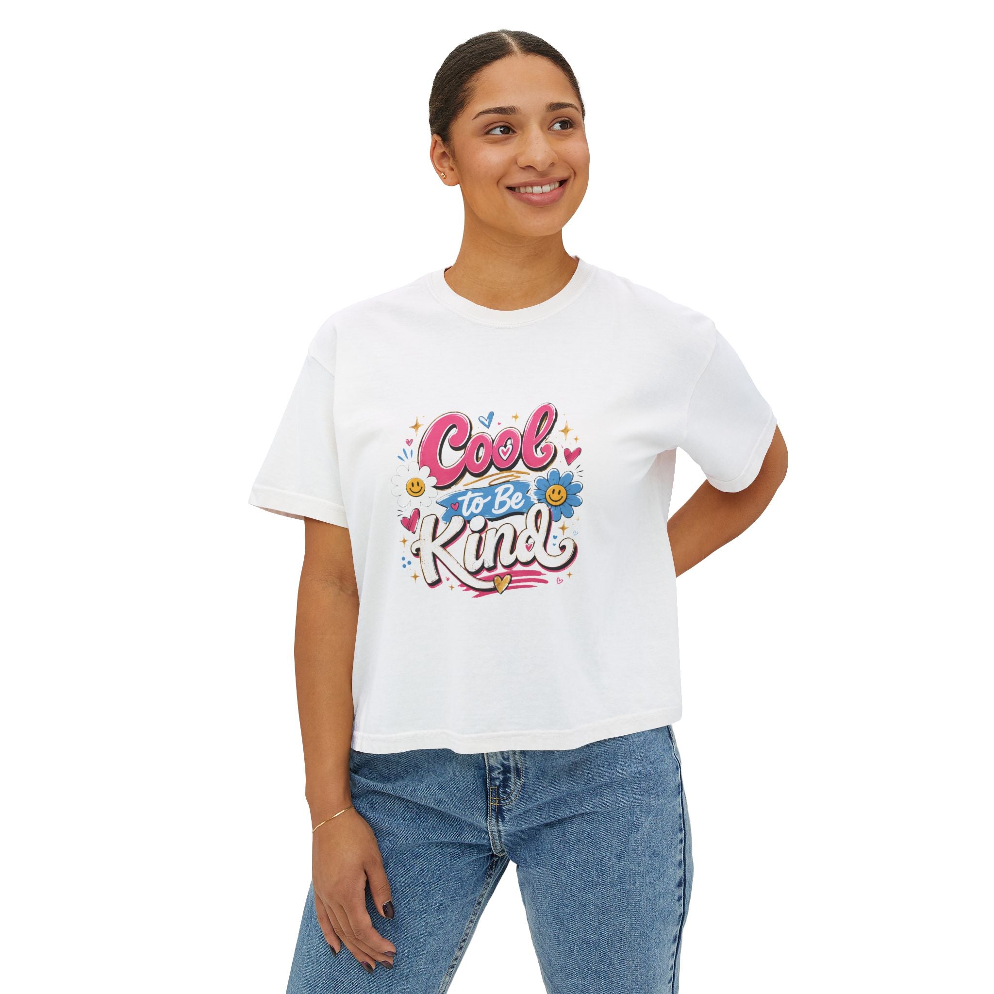 Cool to Be Kind — Boxy Cropped Tee