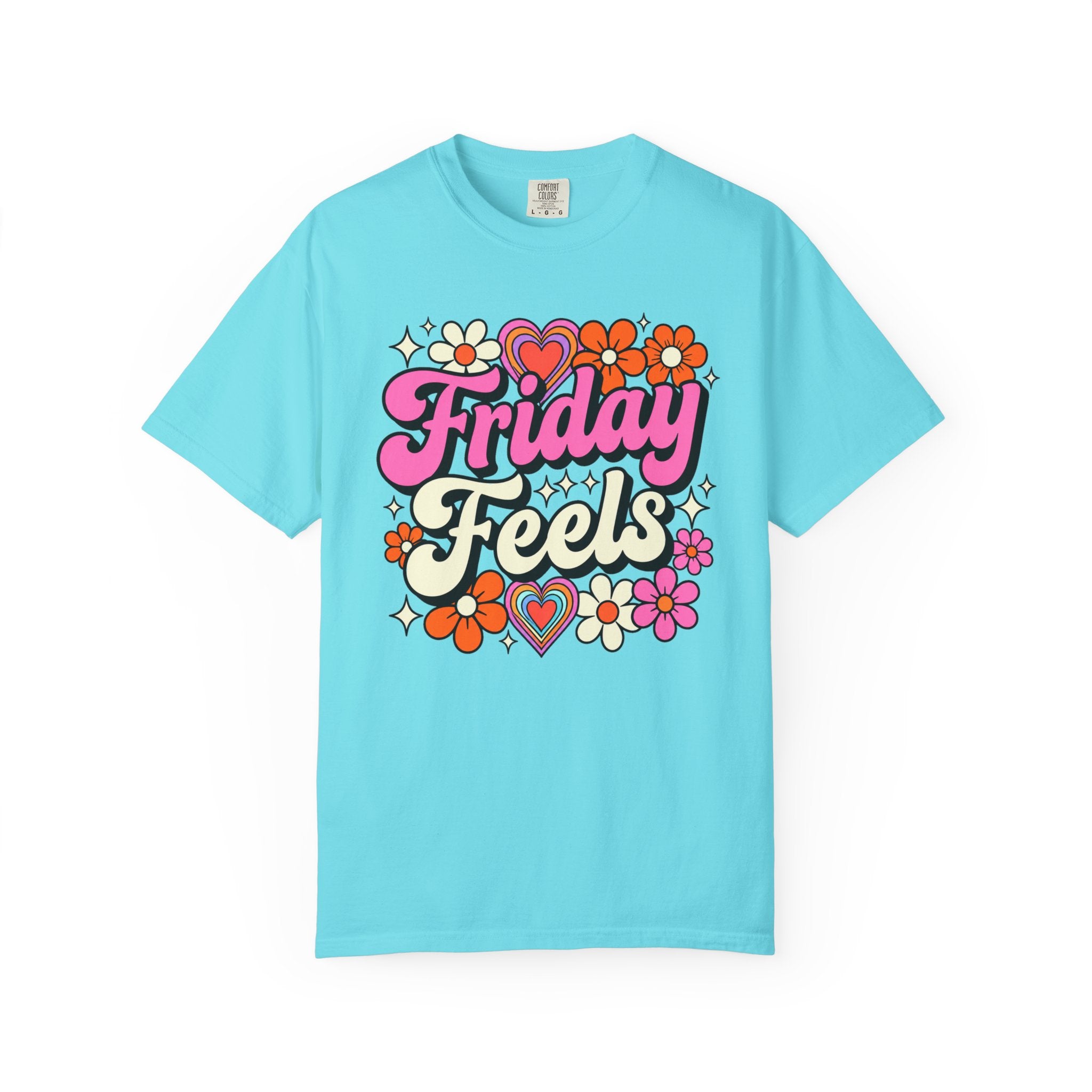 Friday Feels - Retro Groovy Floral Tee