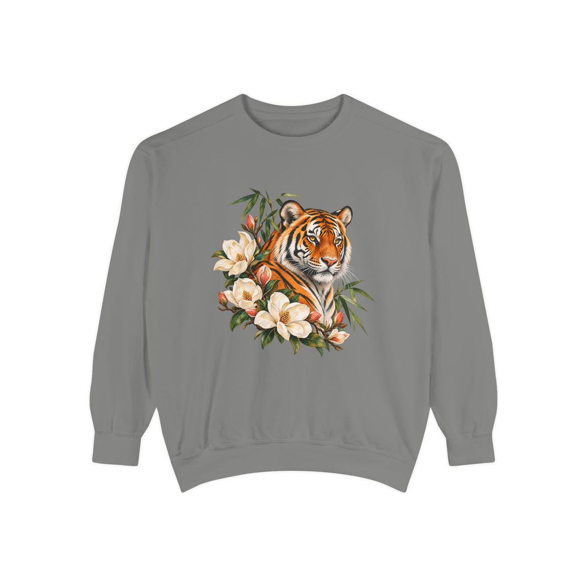 Tiger, Magnolia & Bamboo Sweatshirt — Garment-Dyed Fleece