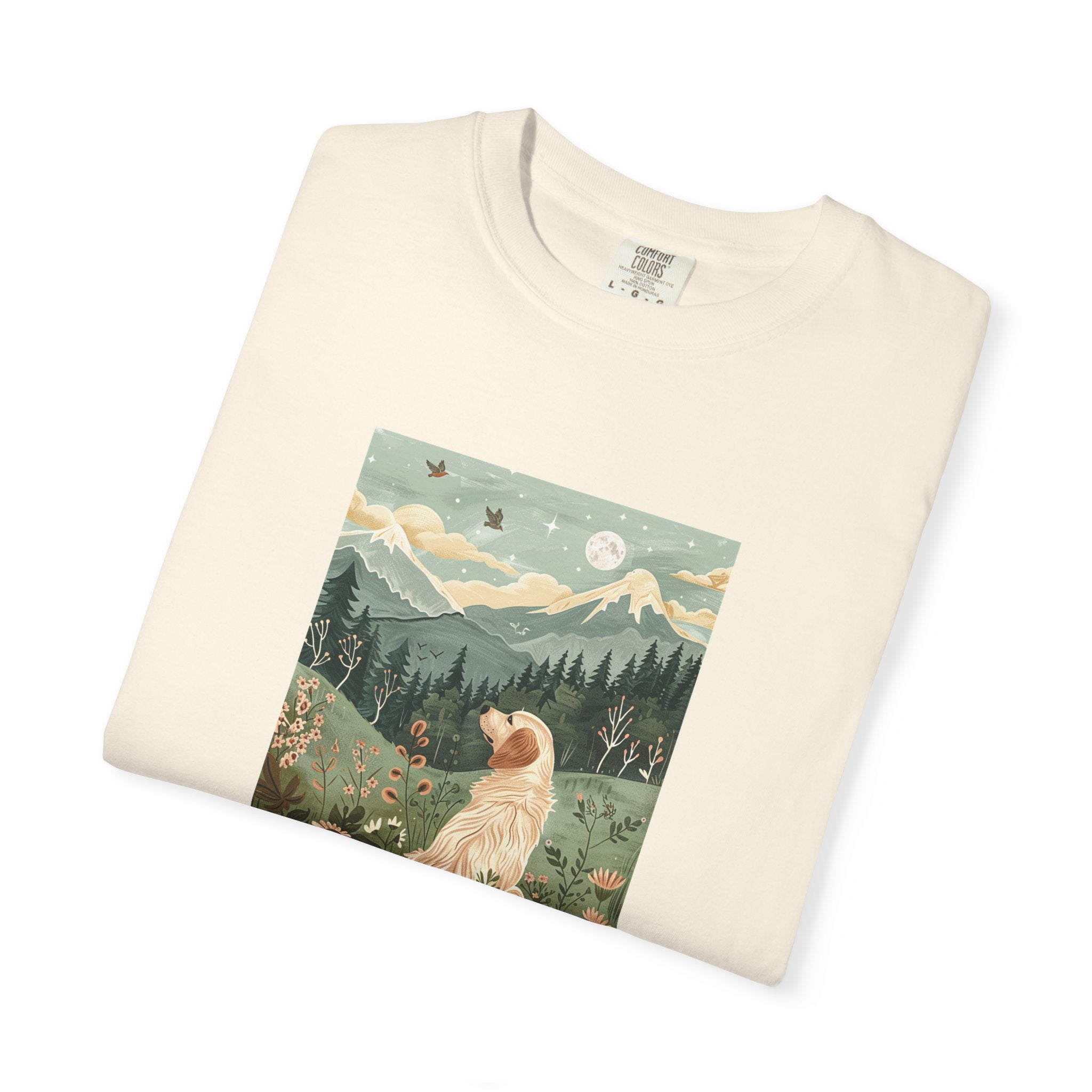 Best Dog Dad - Folk Art Golden Retriever