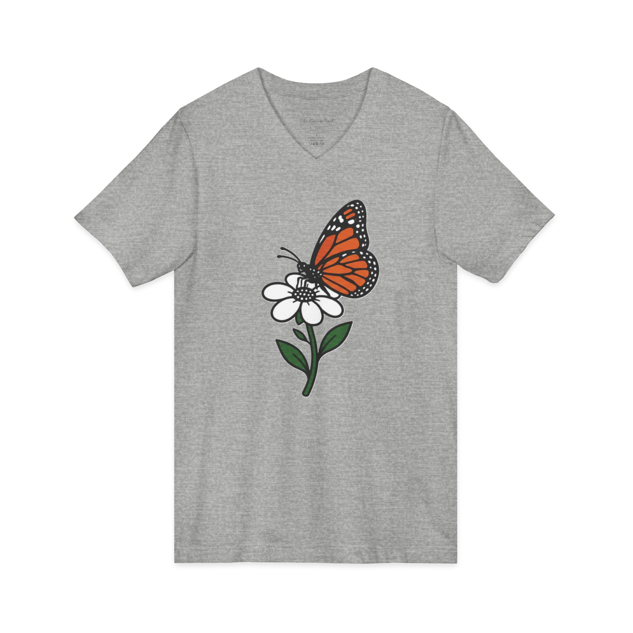 Bloom Butterfly — V-Neck Tee