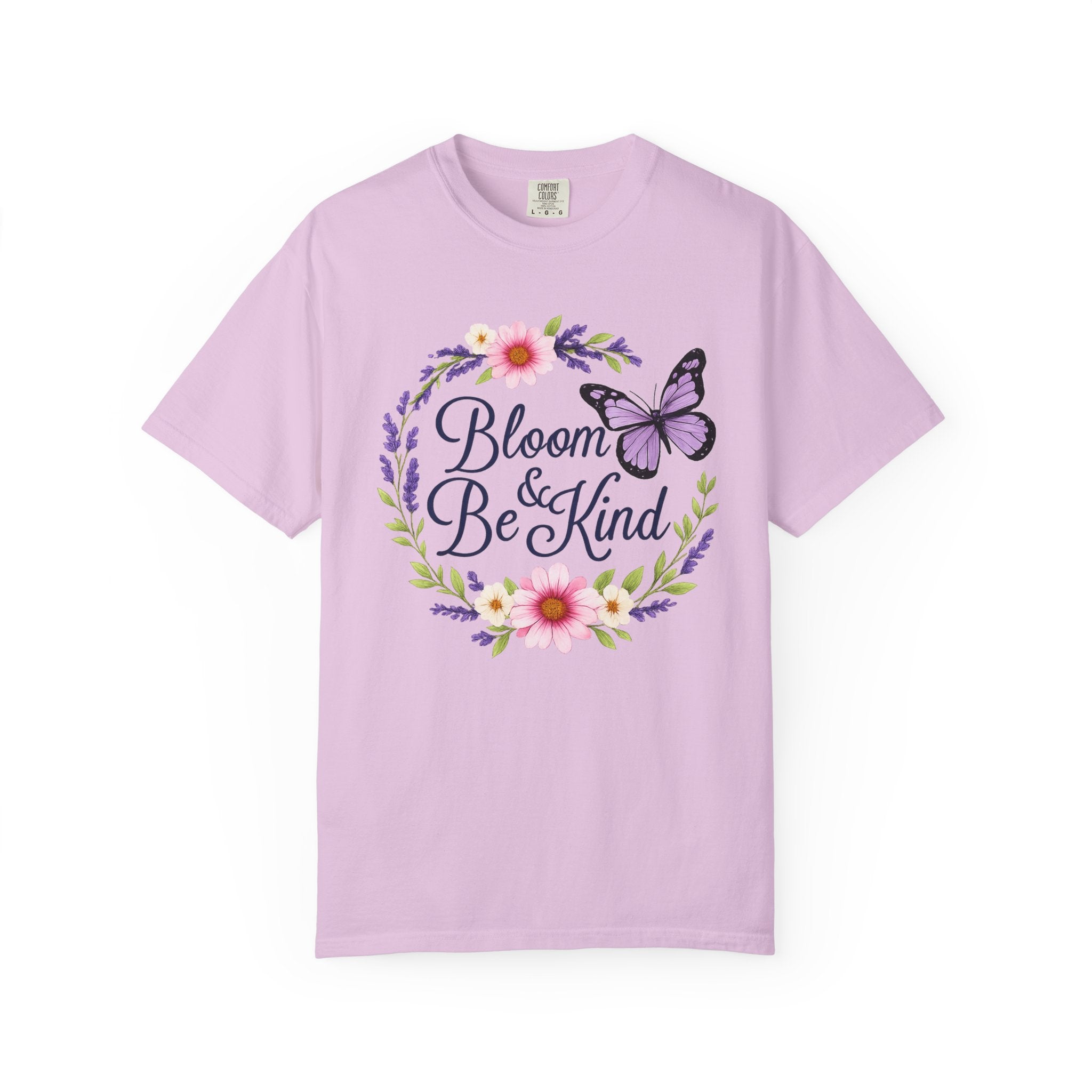 Bloom & Be Kind - Floral Wreath Butterfly Tee
