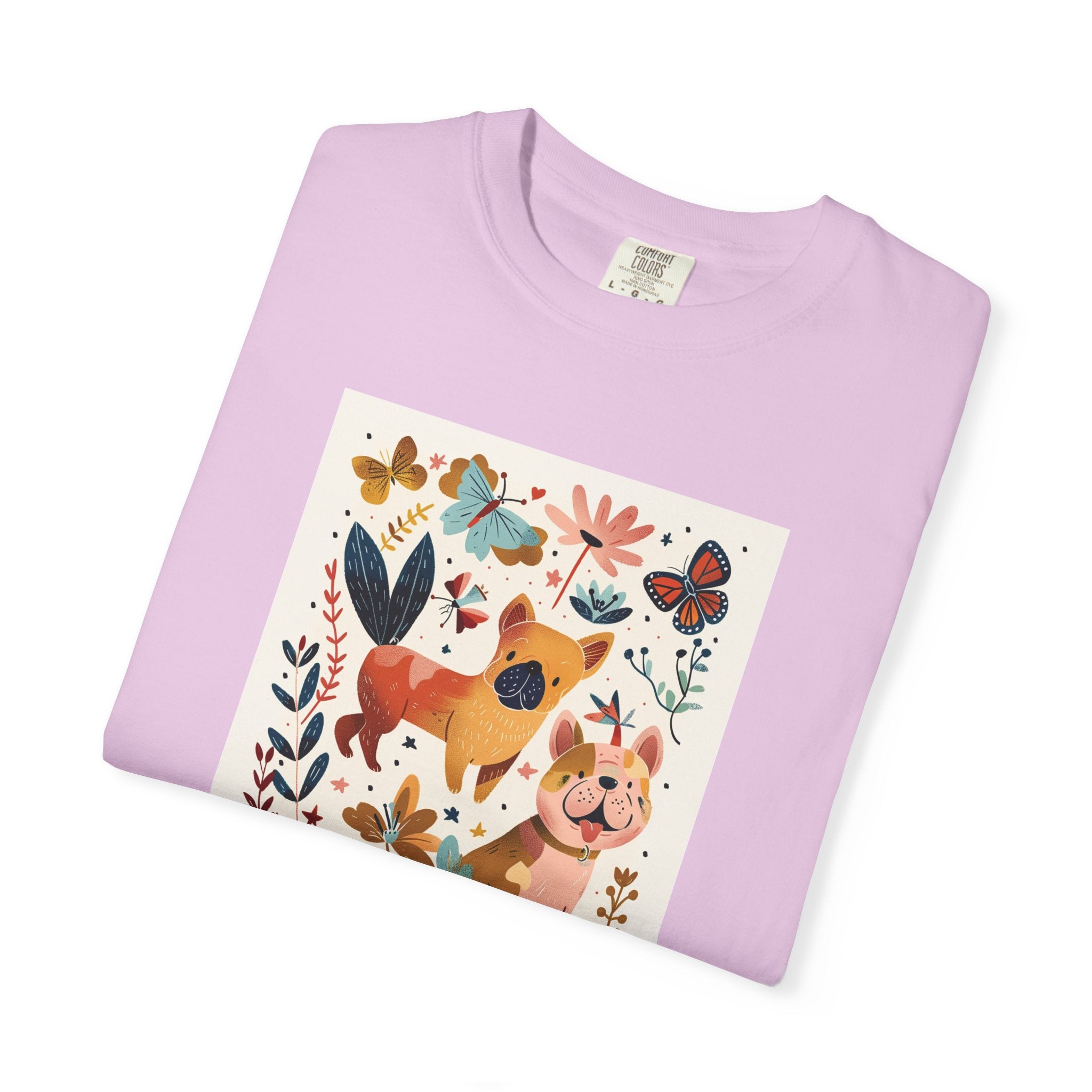 Folk Art Frenchies - French Bulldog Tee
