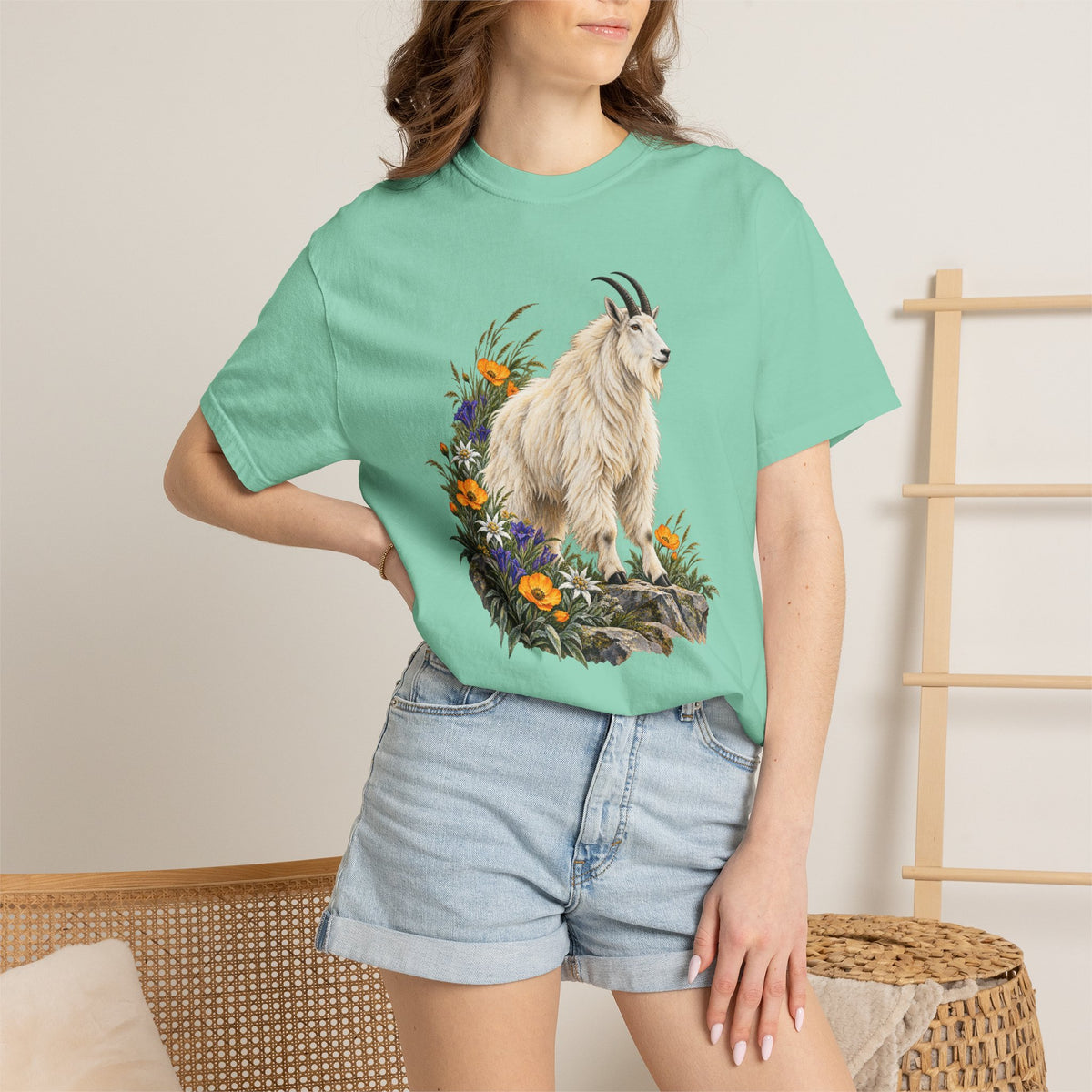 Mountain Goat Alpine T-Shirt — Garment-Dyed Cotton