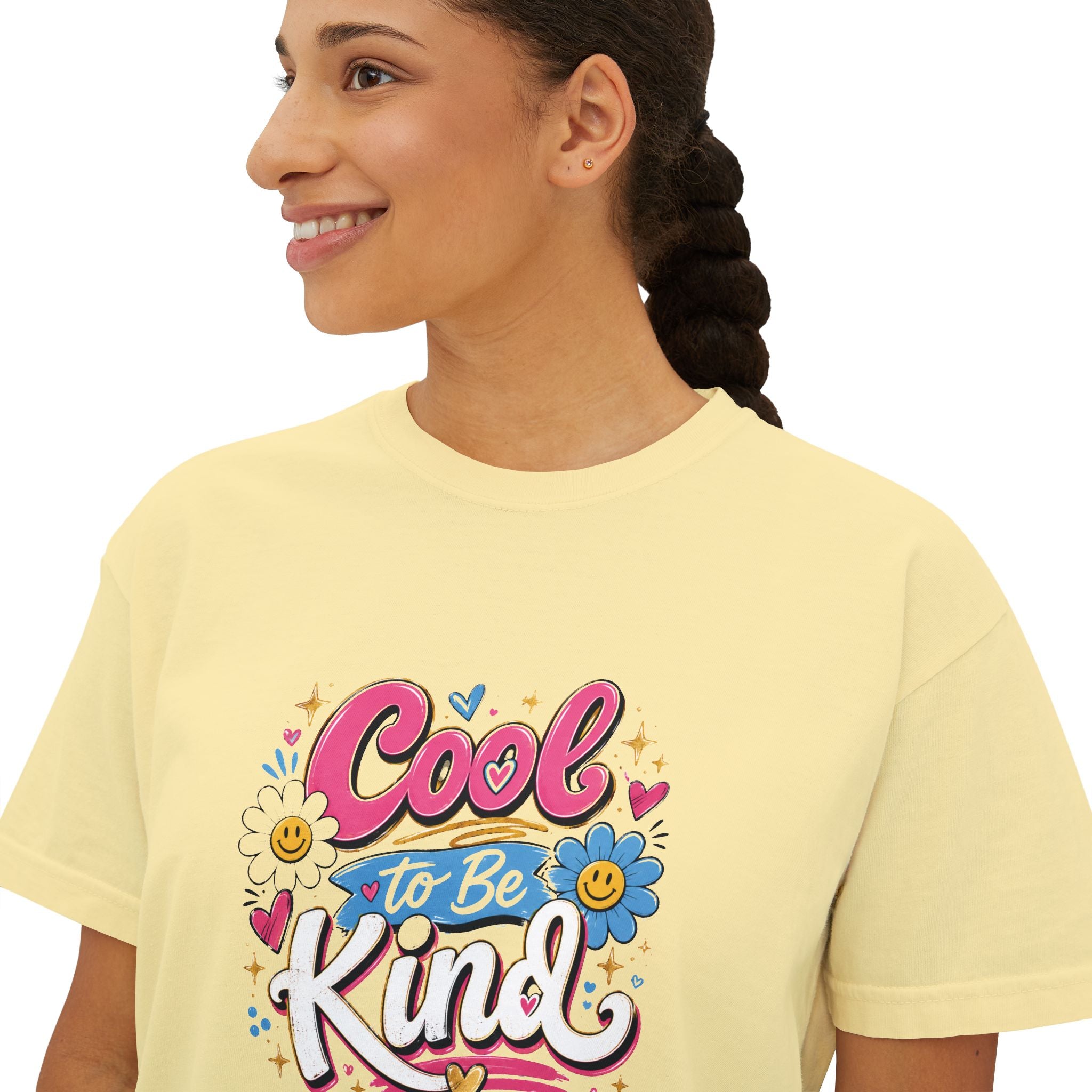 Cool to Be Kind — Boxy Cropped Tee
