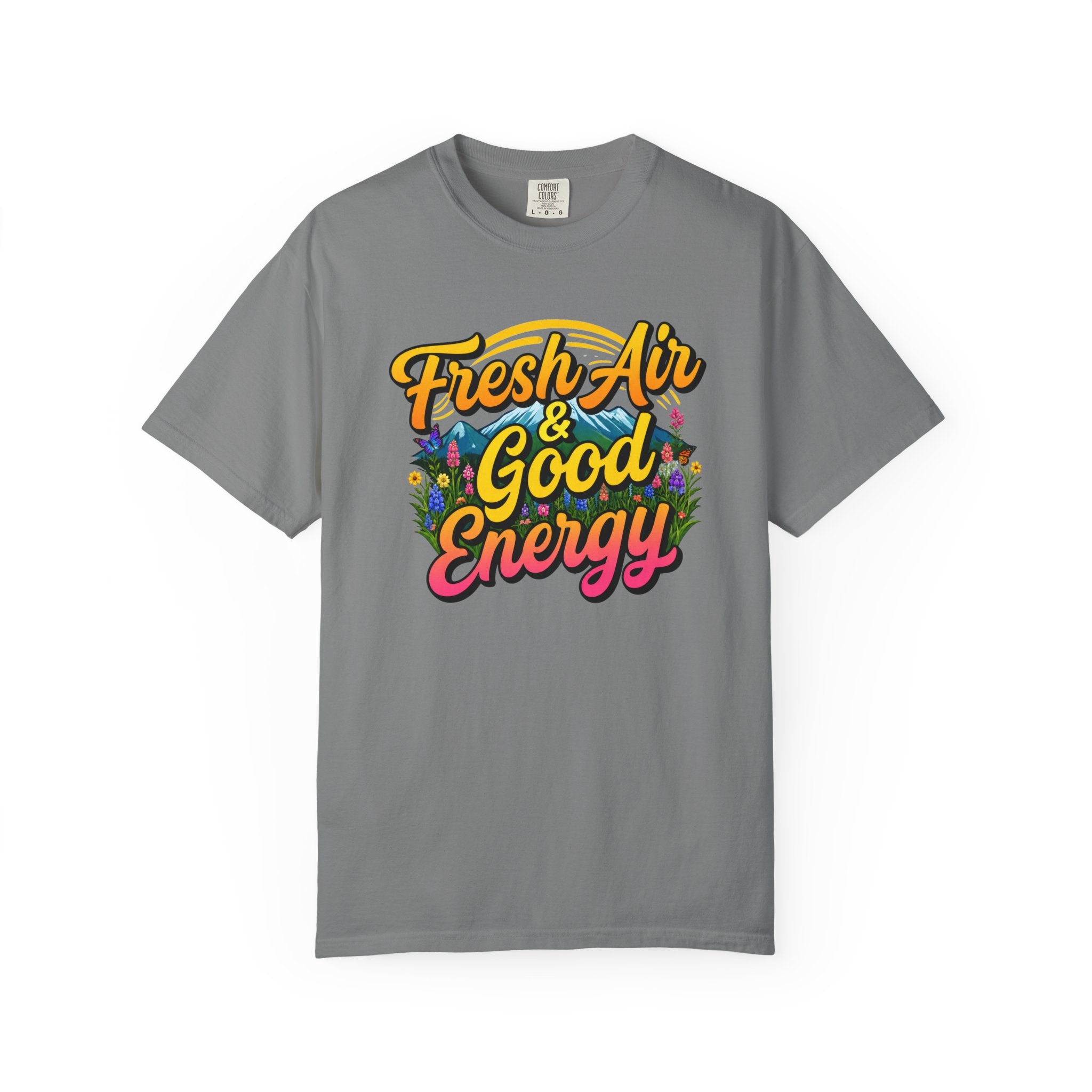 Fresh Air & Good Energy - Retro Mountain Wildflower Tee