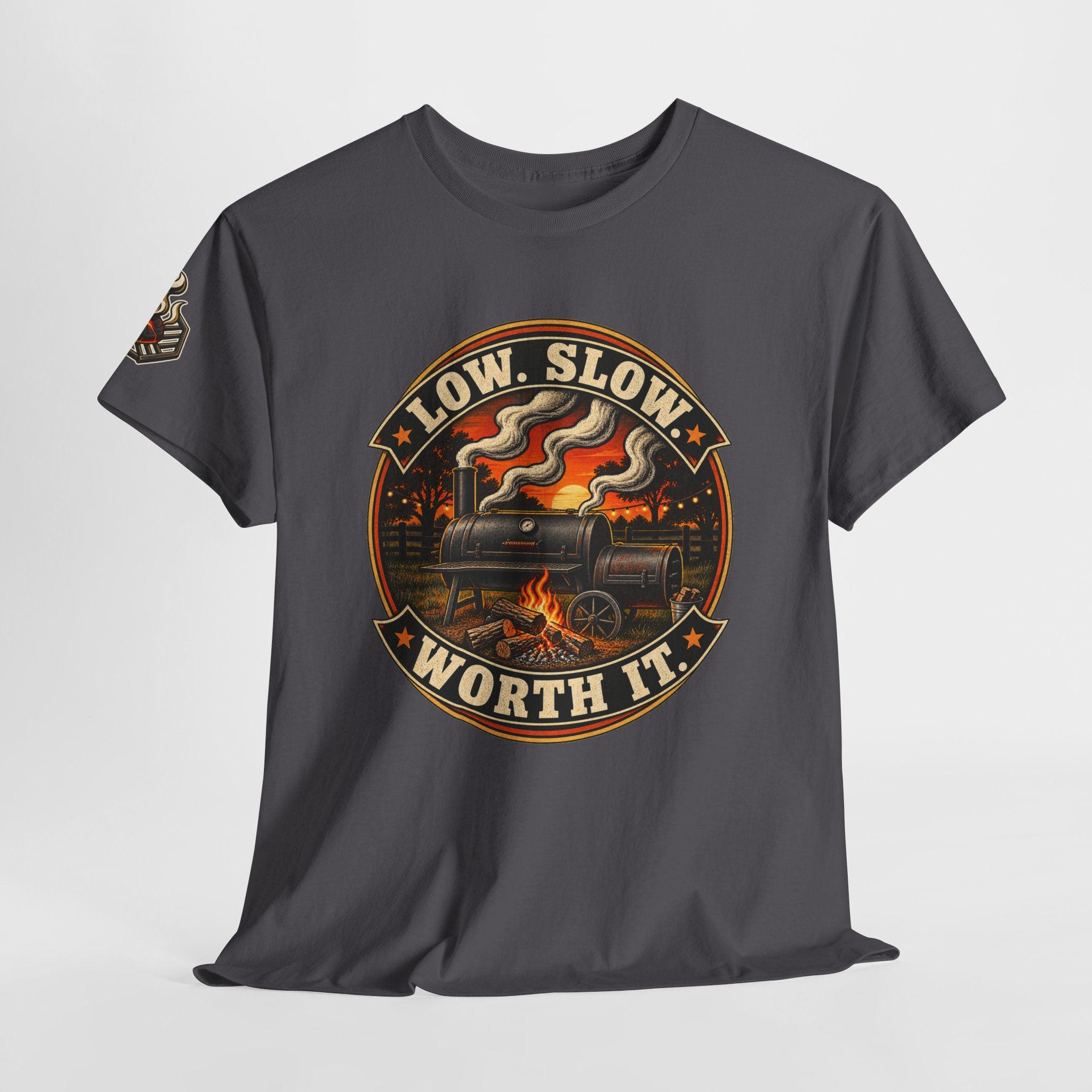 Low. Slow. Work It. BBQ Smoker T-Shirt