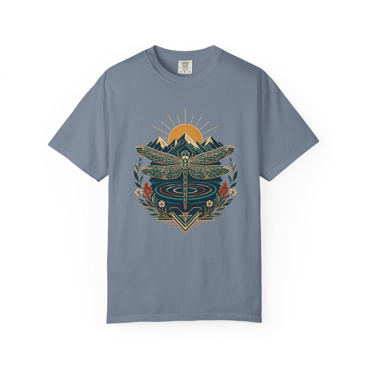 Dragonfly Sunrise Badge T-Shirt
