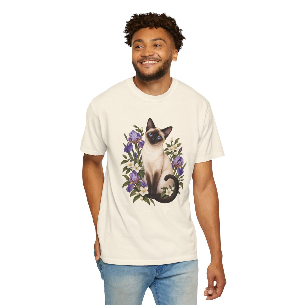 Siamese Cat T-Shirt — Irises & Intrigue