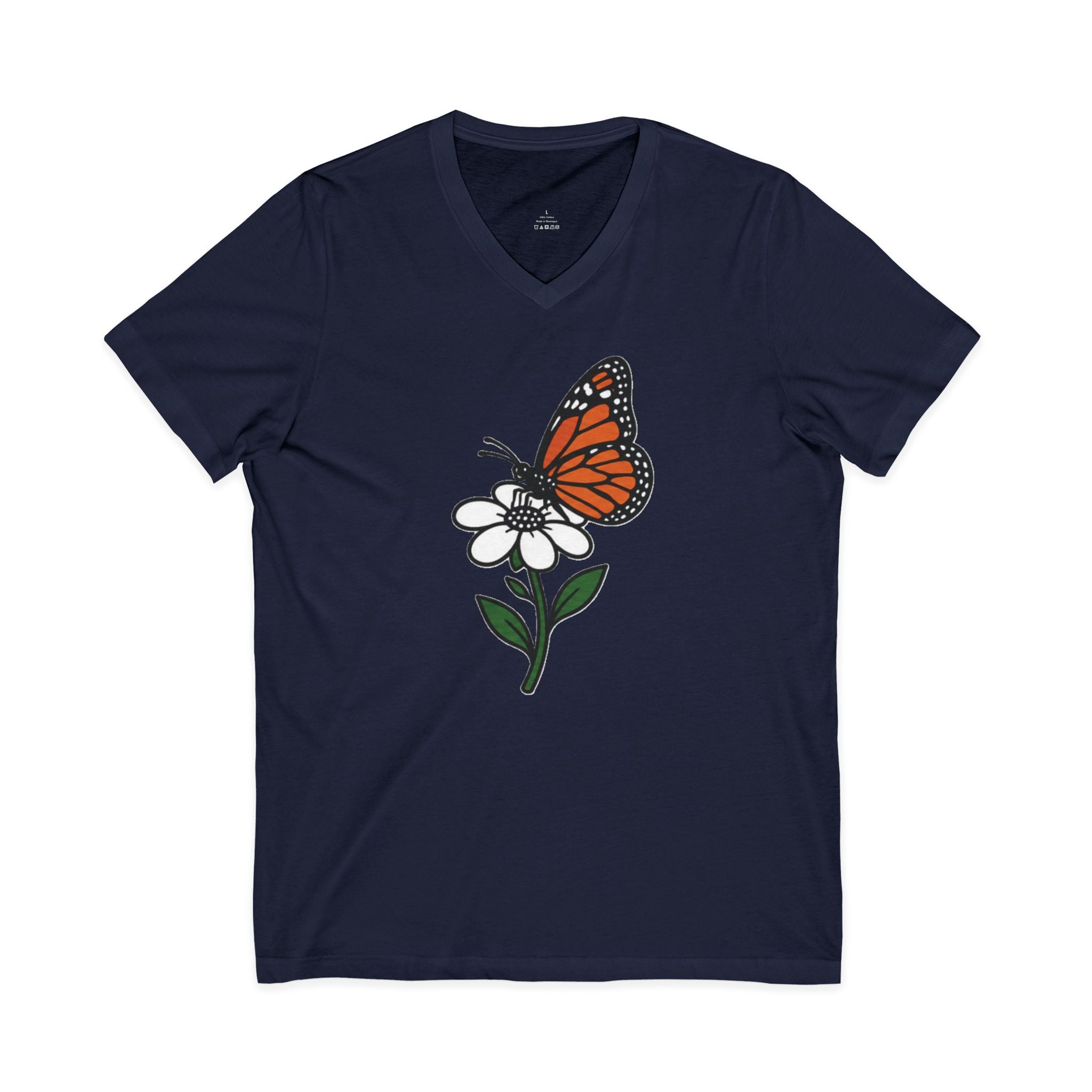 Bloom Butterfly — V-Neck Tee