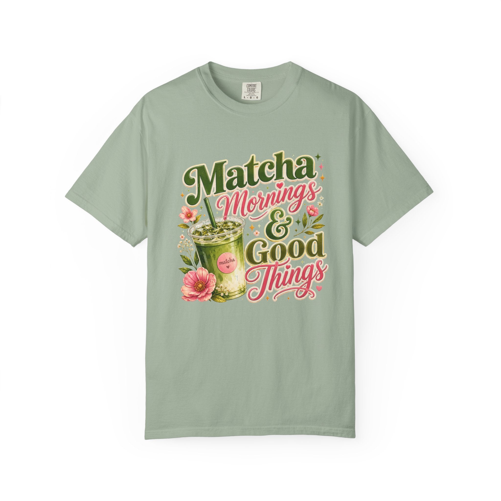Matcha Mornings matcha latte tee alternate color