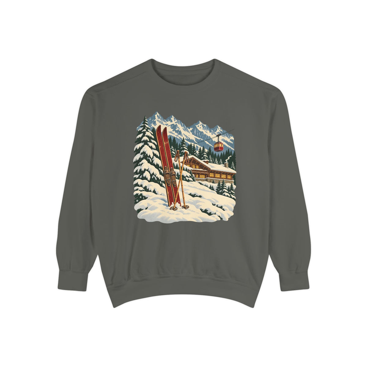 Apres ski sweatshirt in Pepper, front view