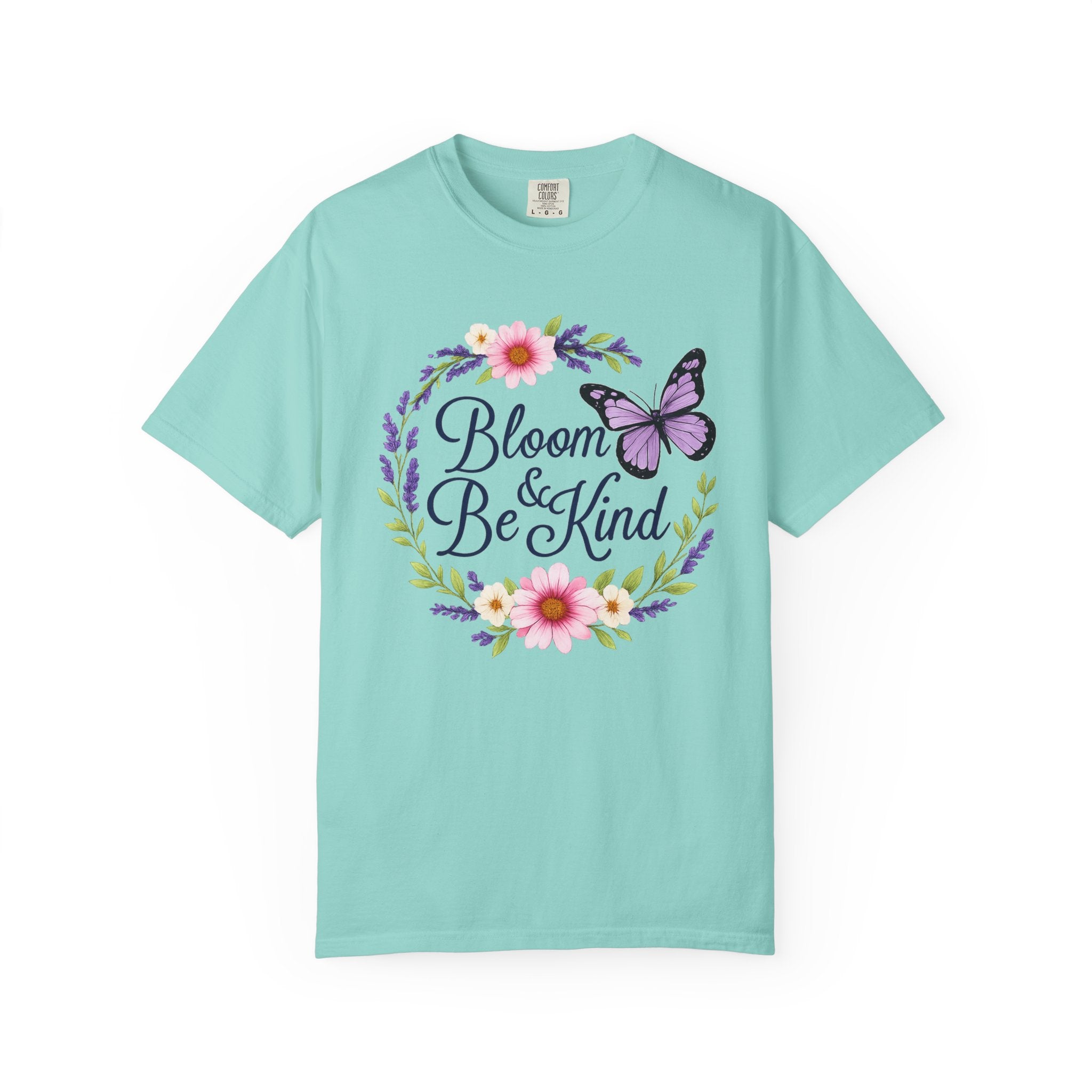 Bloom & Be Kind - Floral Wreath Butterfly Tee