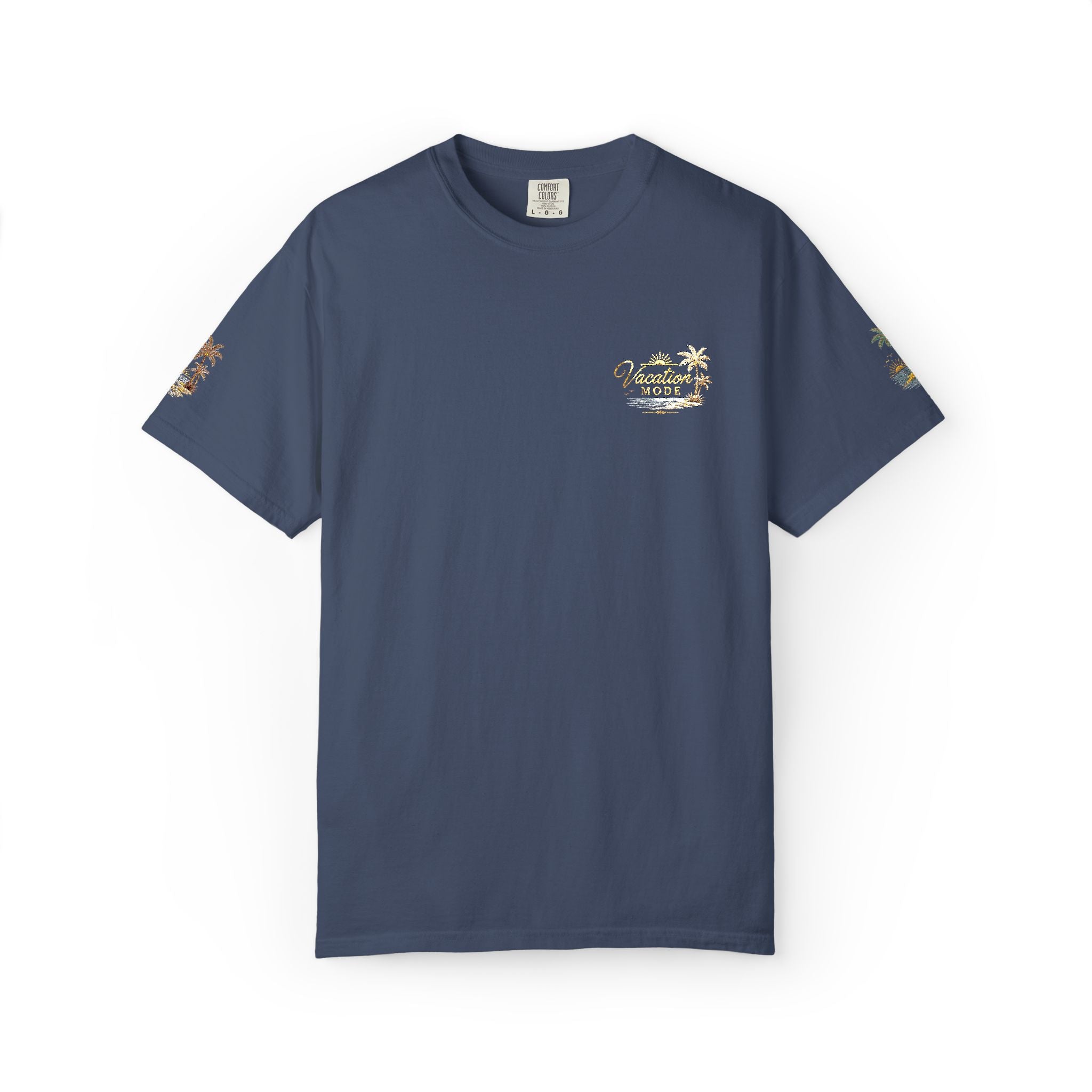 Vacation Mode — Embroidered Garment-Dyed Tee