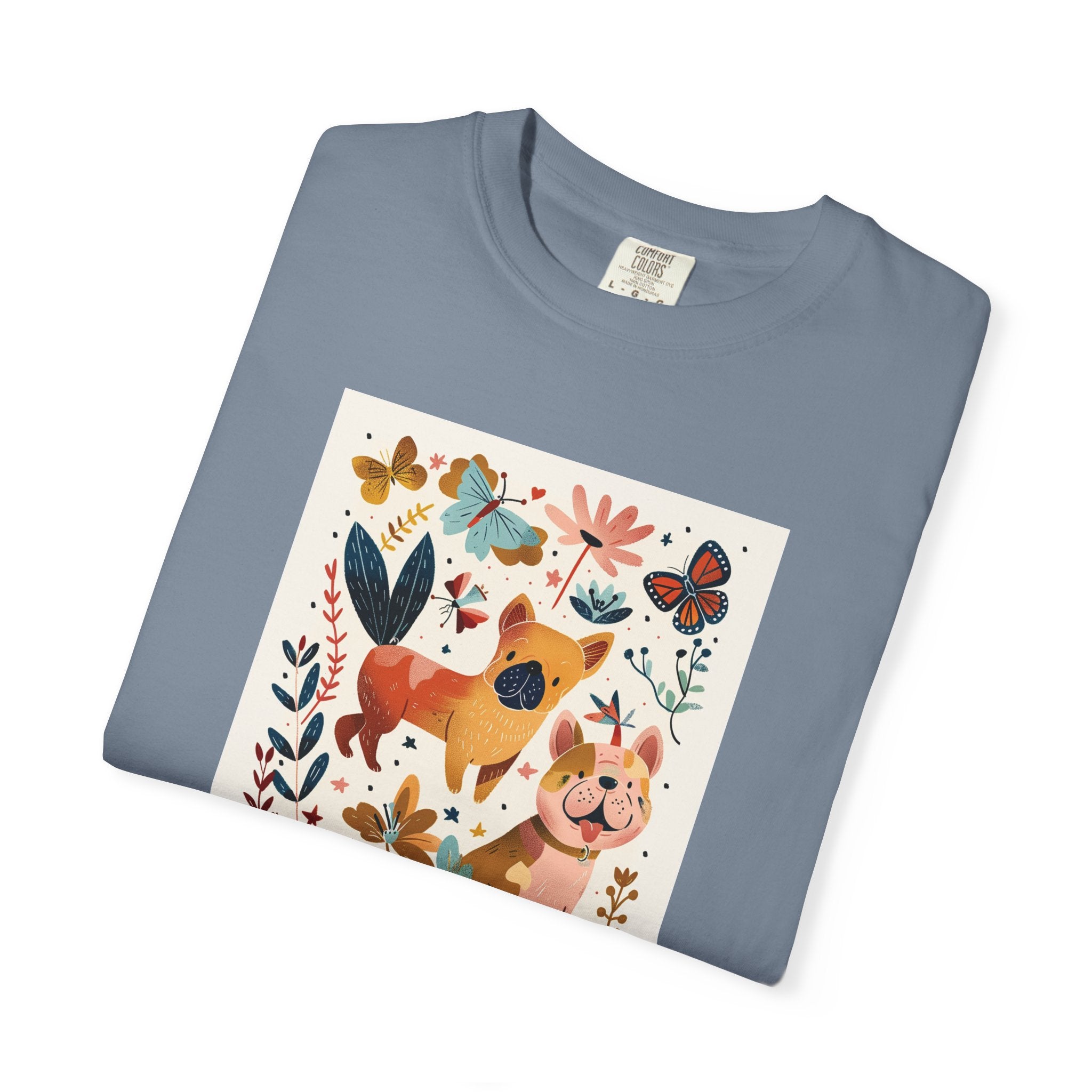 Folk Art Frenchies - French Bulldog Tee