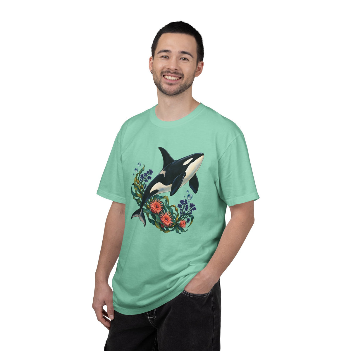 Orca, Kelp & Anemone T-Shirt — Garment-Dyed Cotton