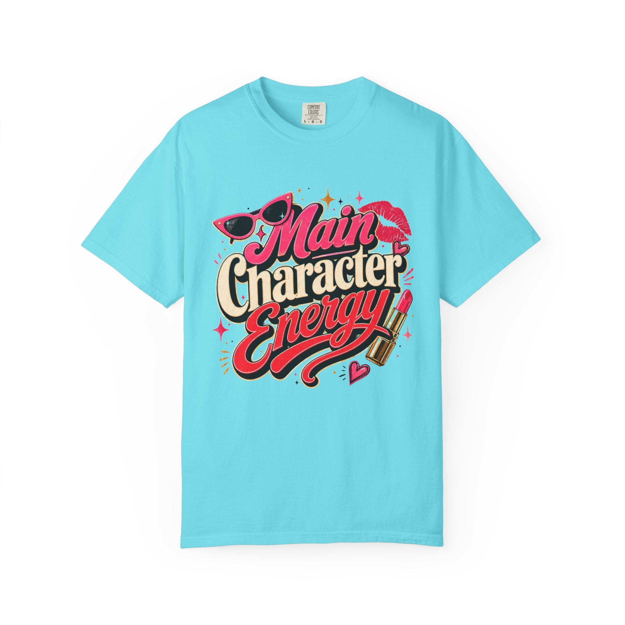 Main Character Energy bold confidence tee alternate color