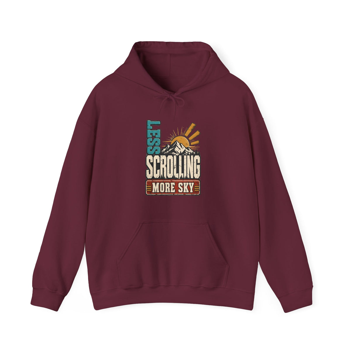 Less Scrolling More Sky Hooded Sweatshirt