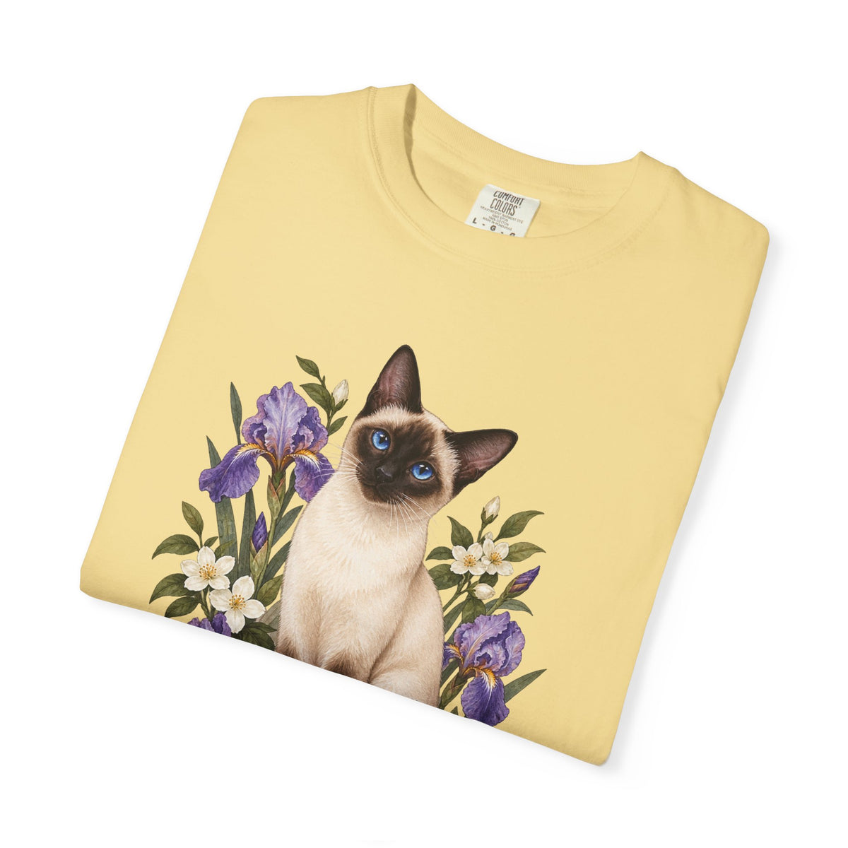 Siamese Cat T-Shirt — Irises & Intrigue