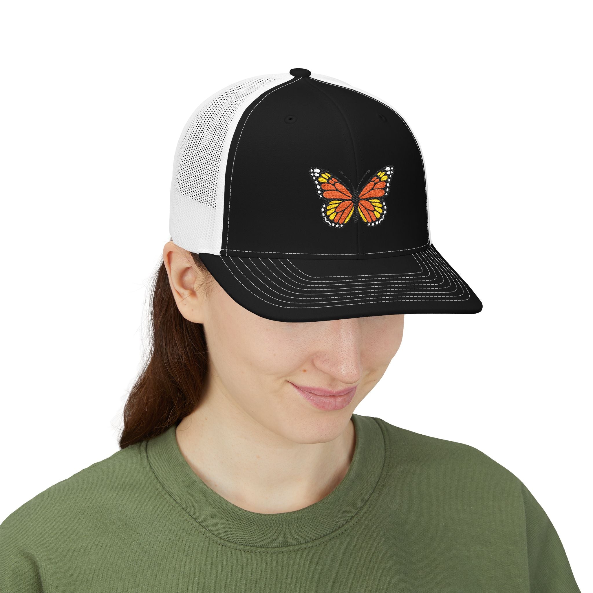 Monarch Meadow — Embroidered Trucker Hat