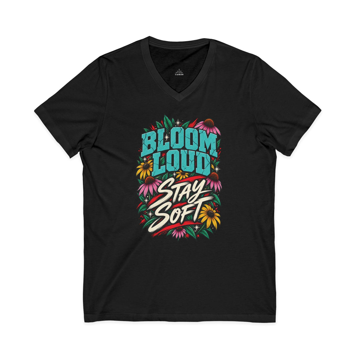 Bloom Loud Floral V-Neck T-Shirt