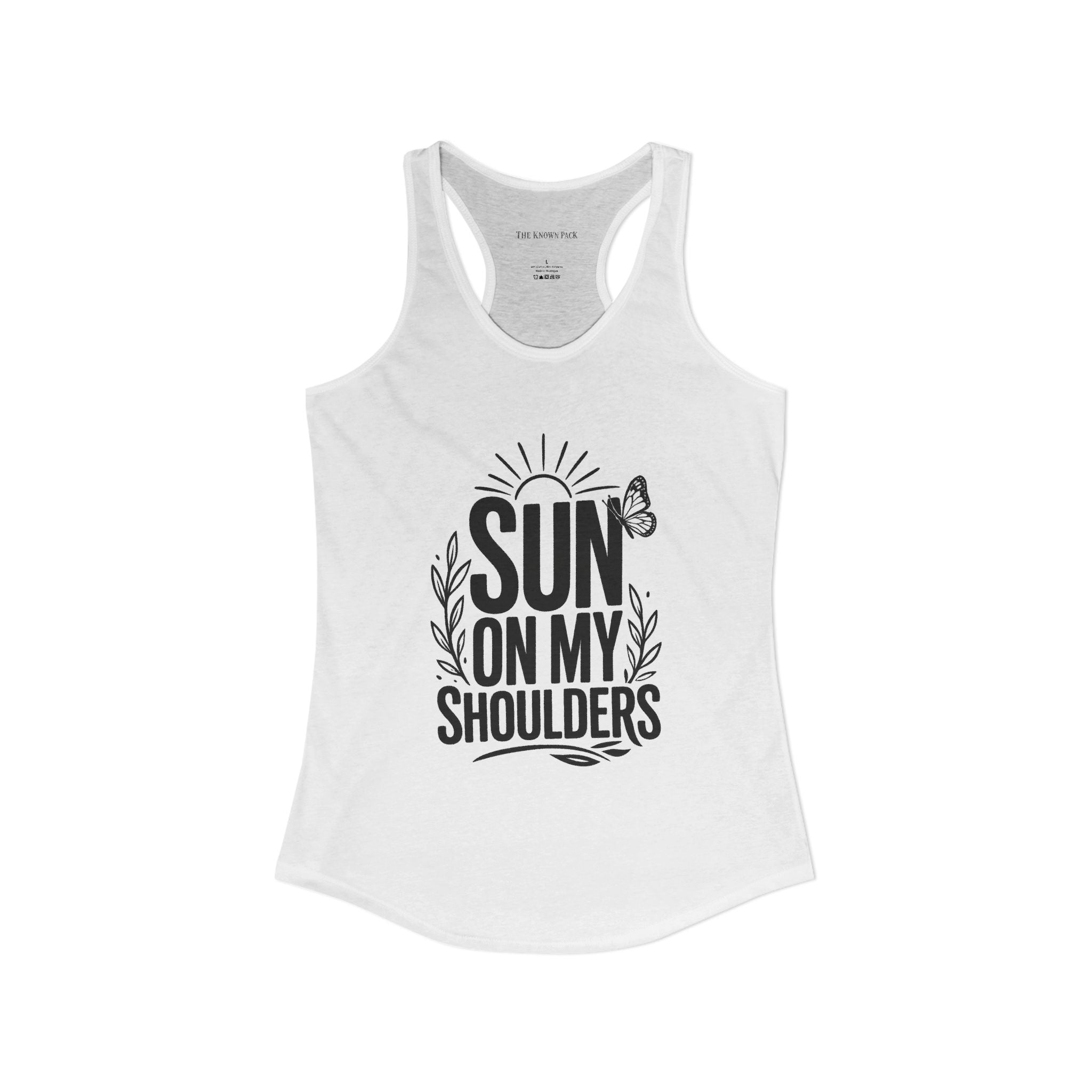 Sun on My Shoulders — Women's Racerback Tank