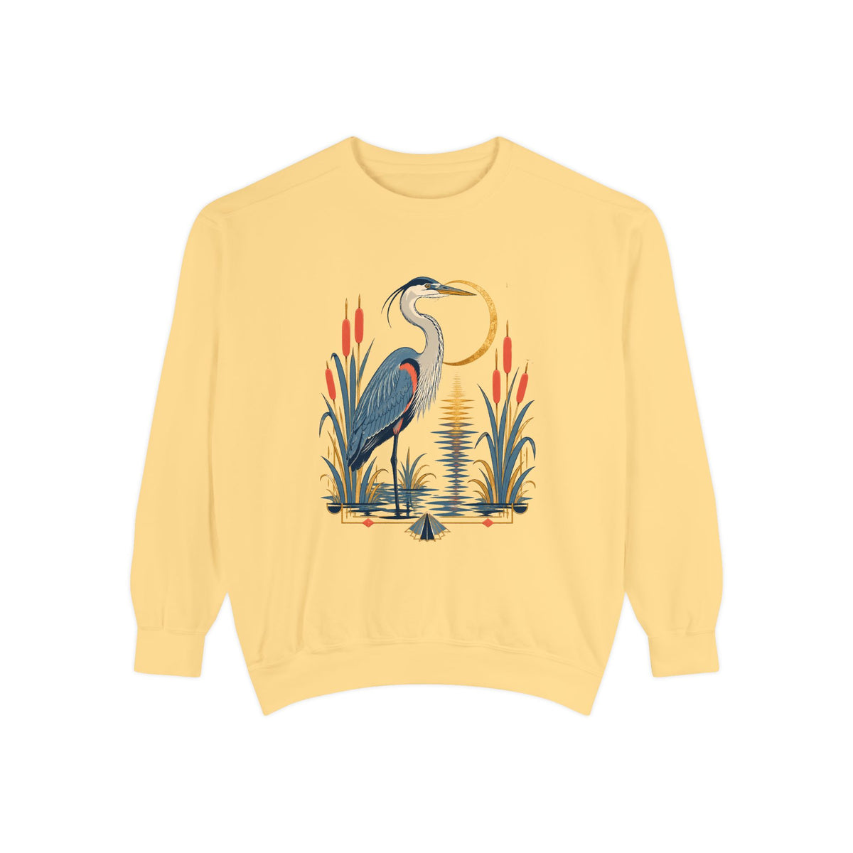 Art Deco Heron Sweatshirt