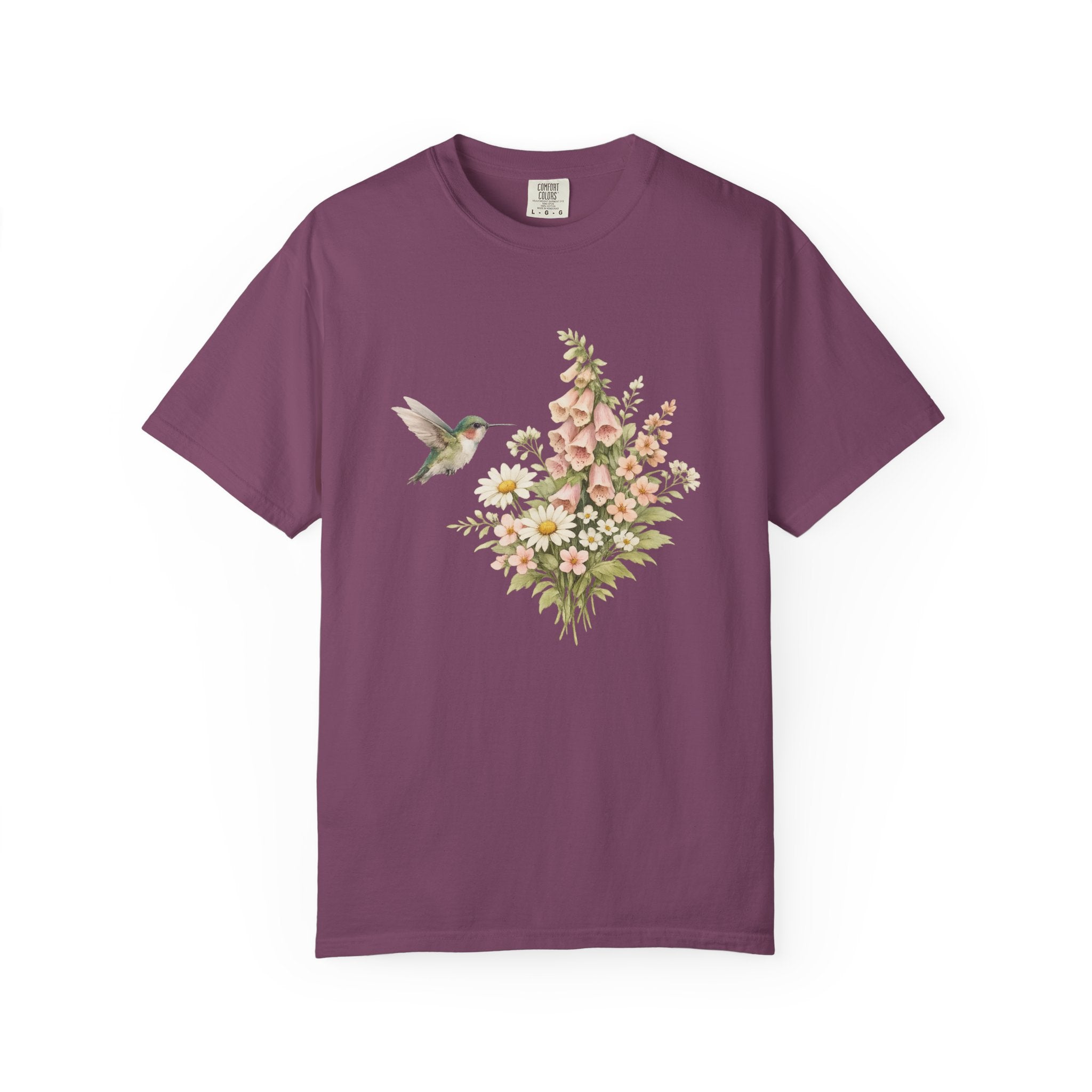 Hummingbird Foxglove Bouquet Tee