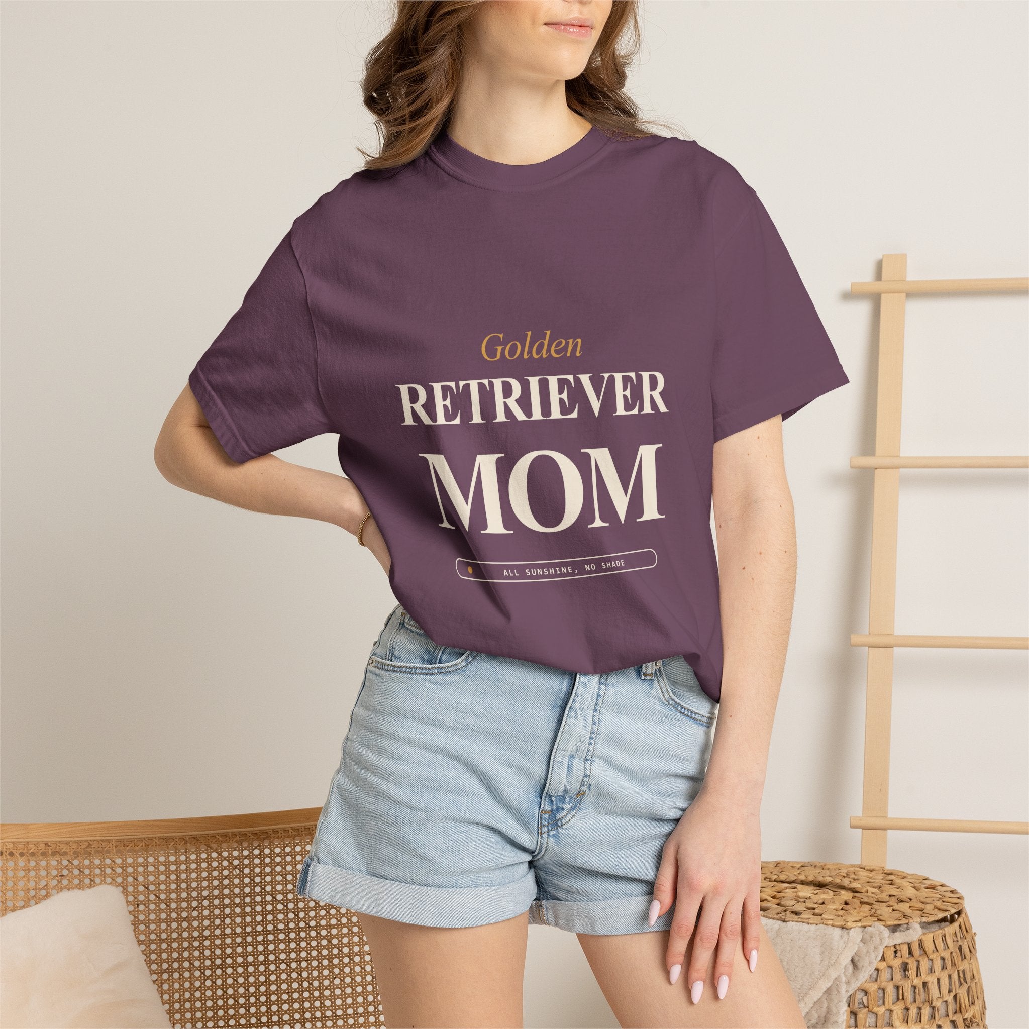 All Sunshine No Shade - Golden Retriever Mom (Dark Tee)
