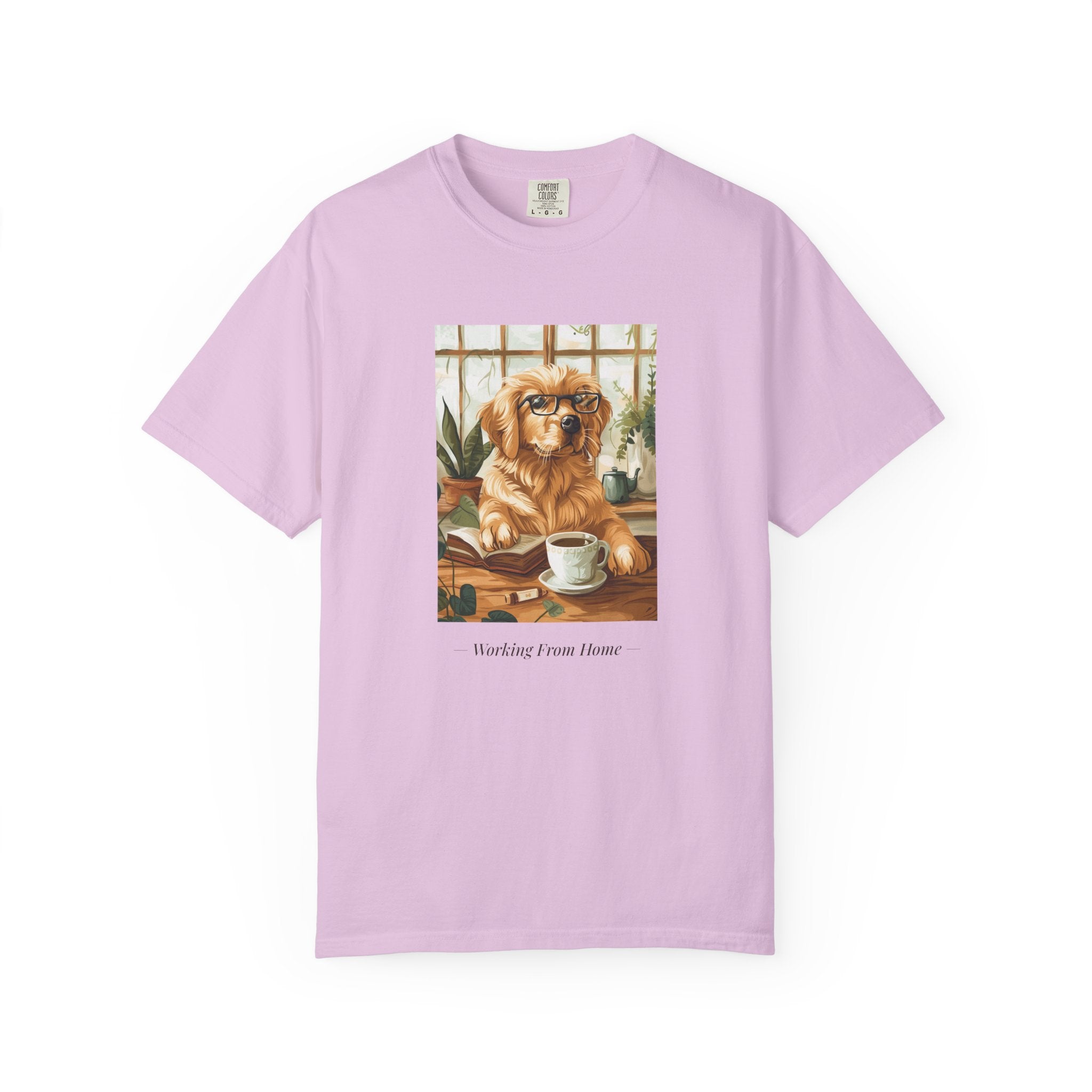 Working From Home - Golden Retriever Tee