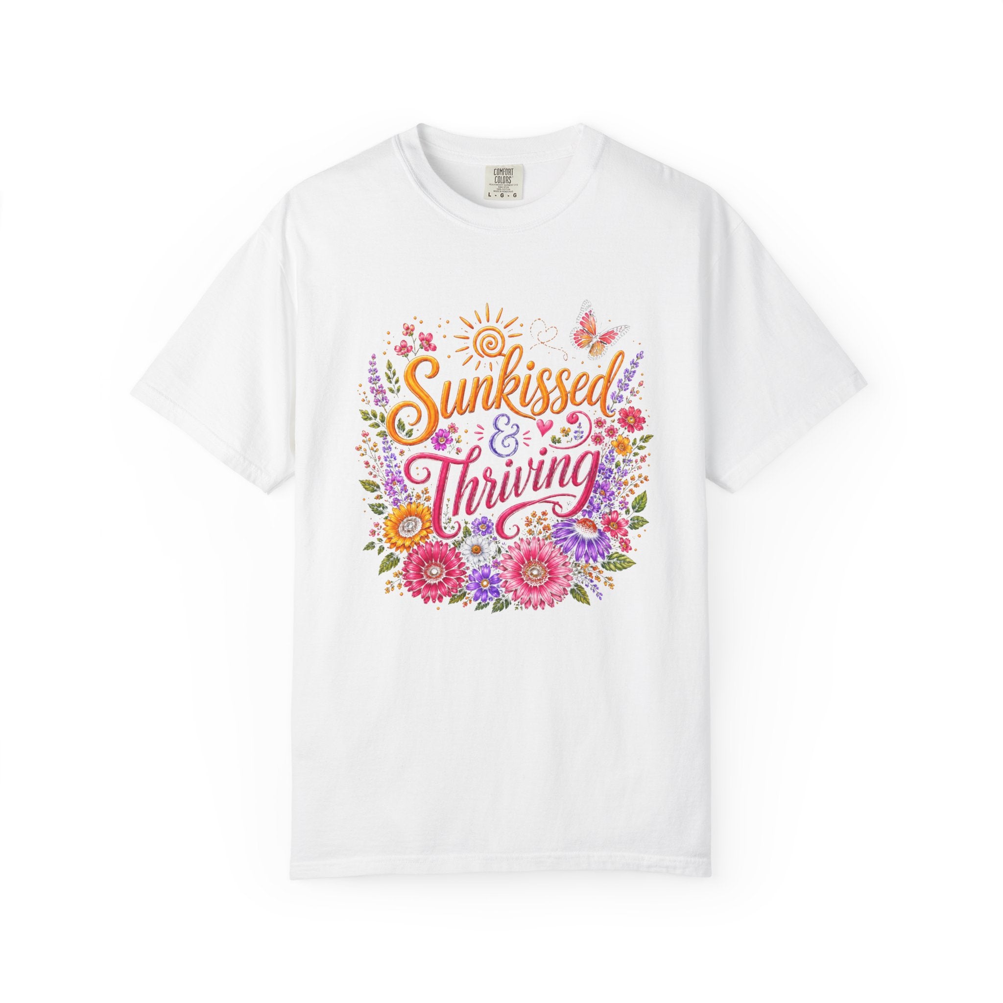 Sunkissed & Thriving - Retro Floral Summer Tee
