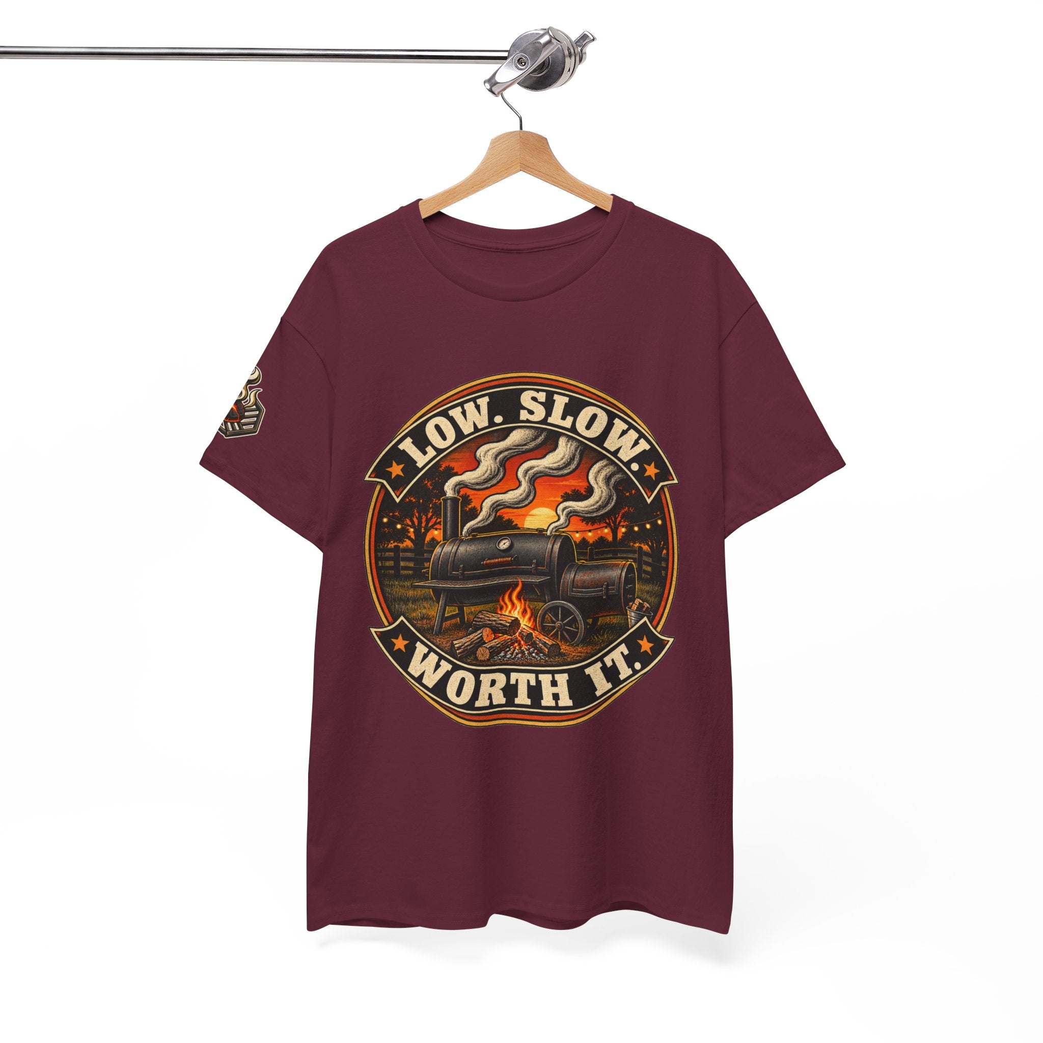 Low. Slow. Work It. BBQ Smoker T-Shirt