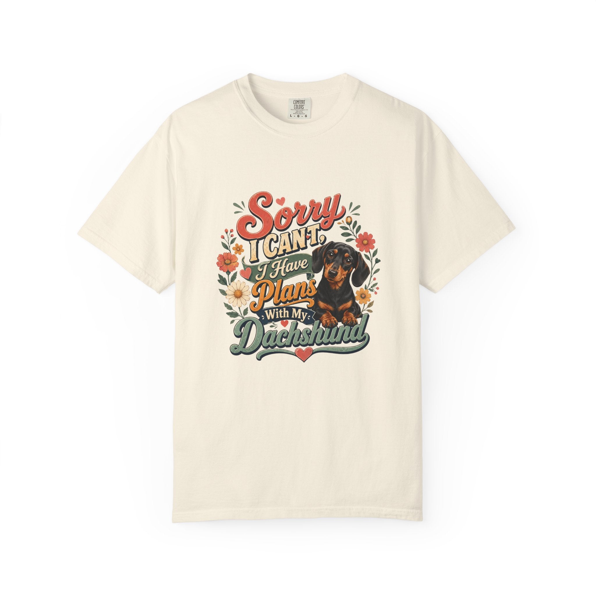Sorry I Cant Dachshund mom gift tee lifestyle mockup